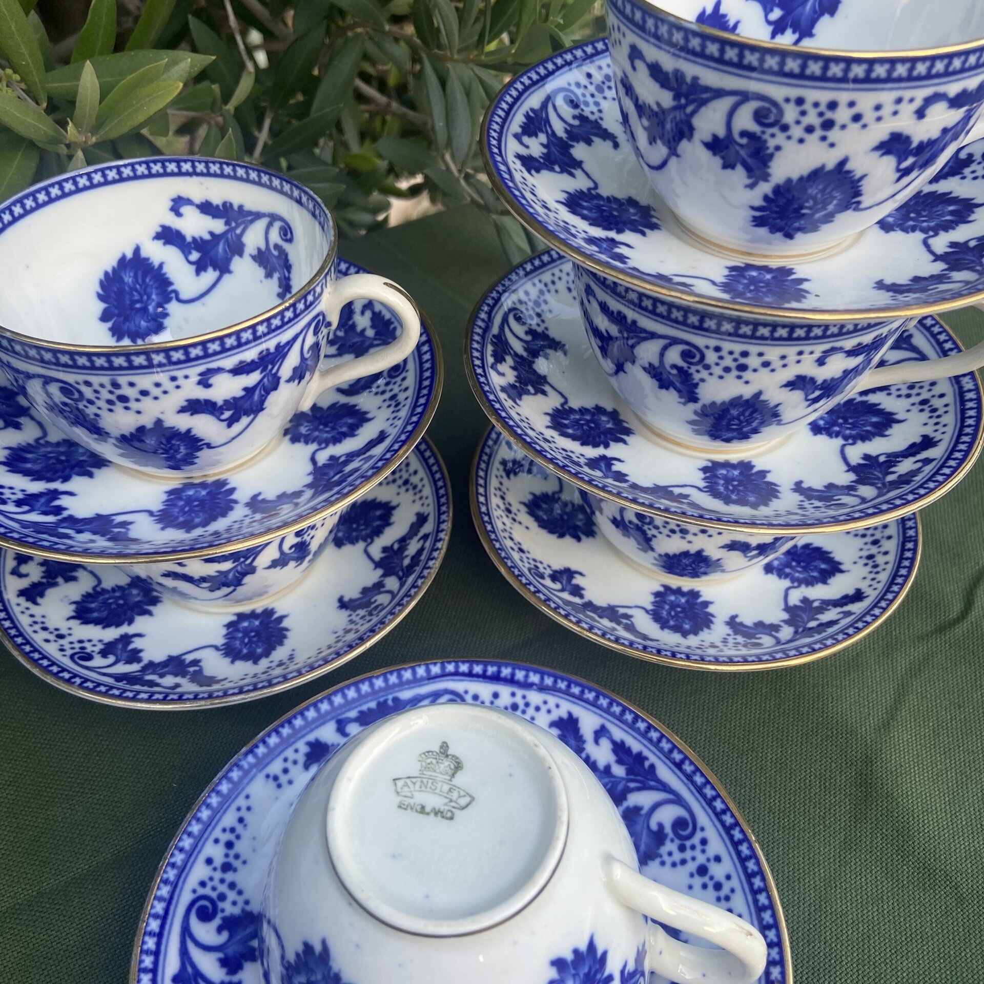 Juego de café porcelana inglesa "Aynsley". - 4