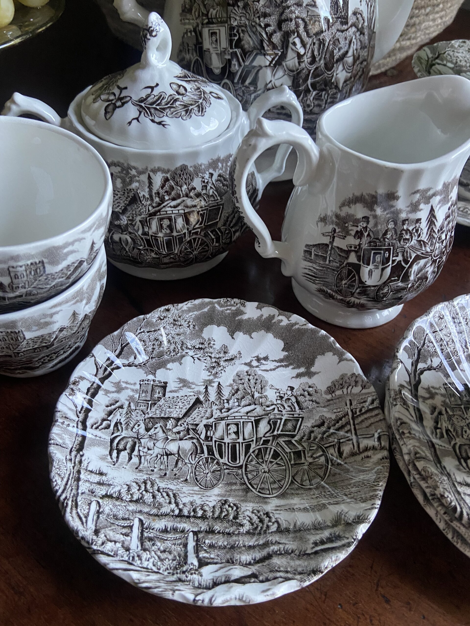 Juego café en loza inglesa "Myott" (mod. Royal Mail). - 3