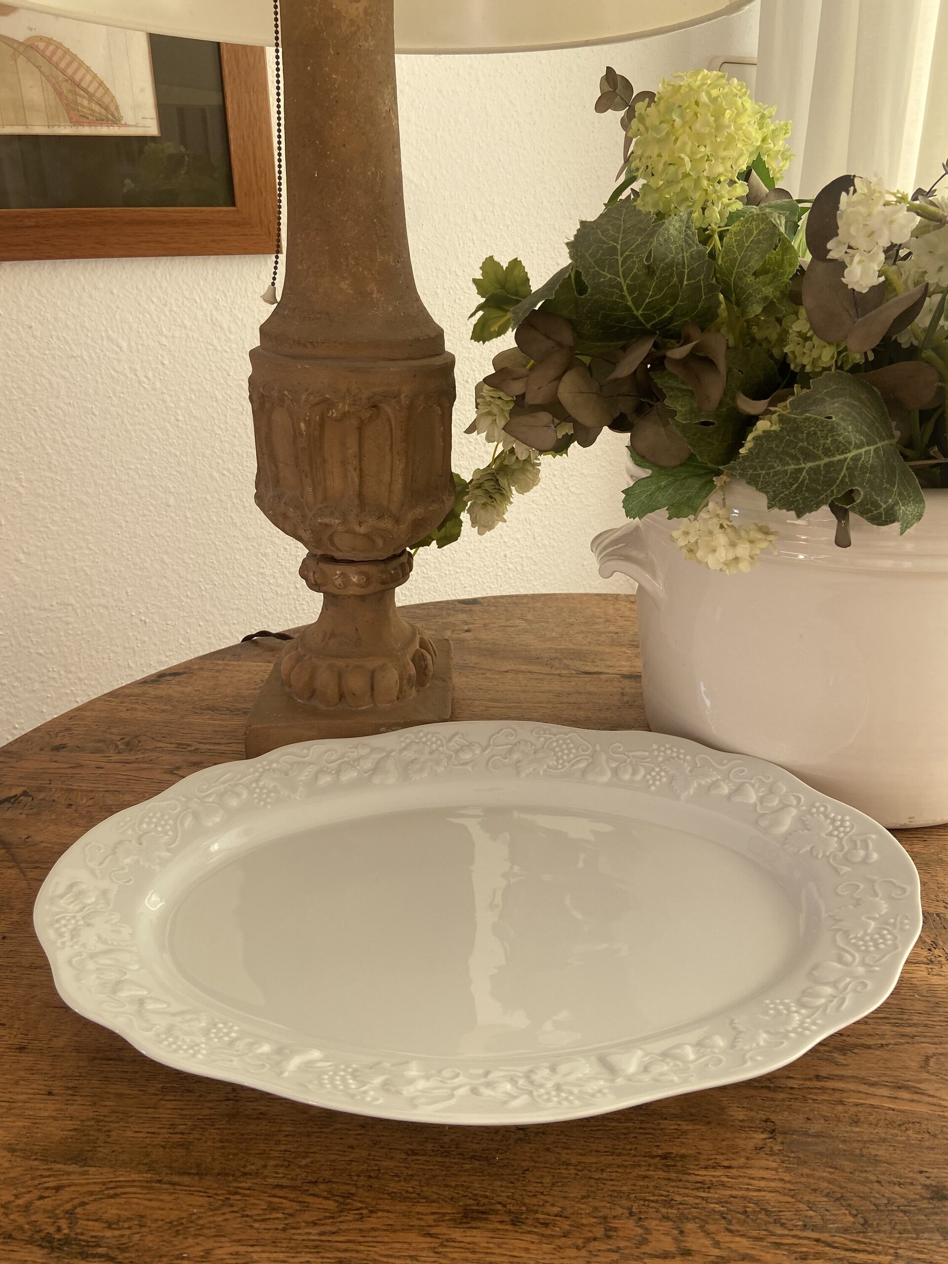 Fuente ovalada en porcelana francesa "P.H. Deshoulières" - 2