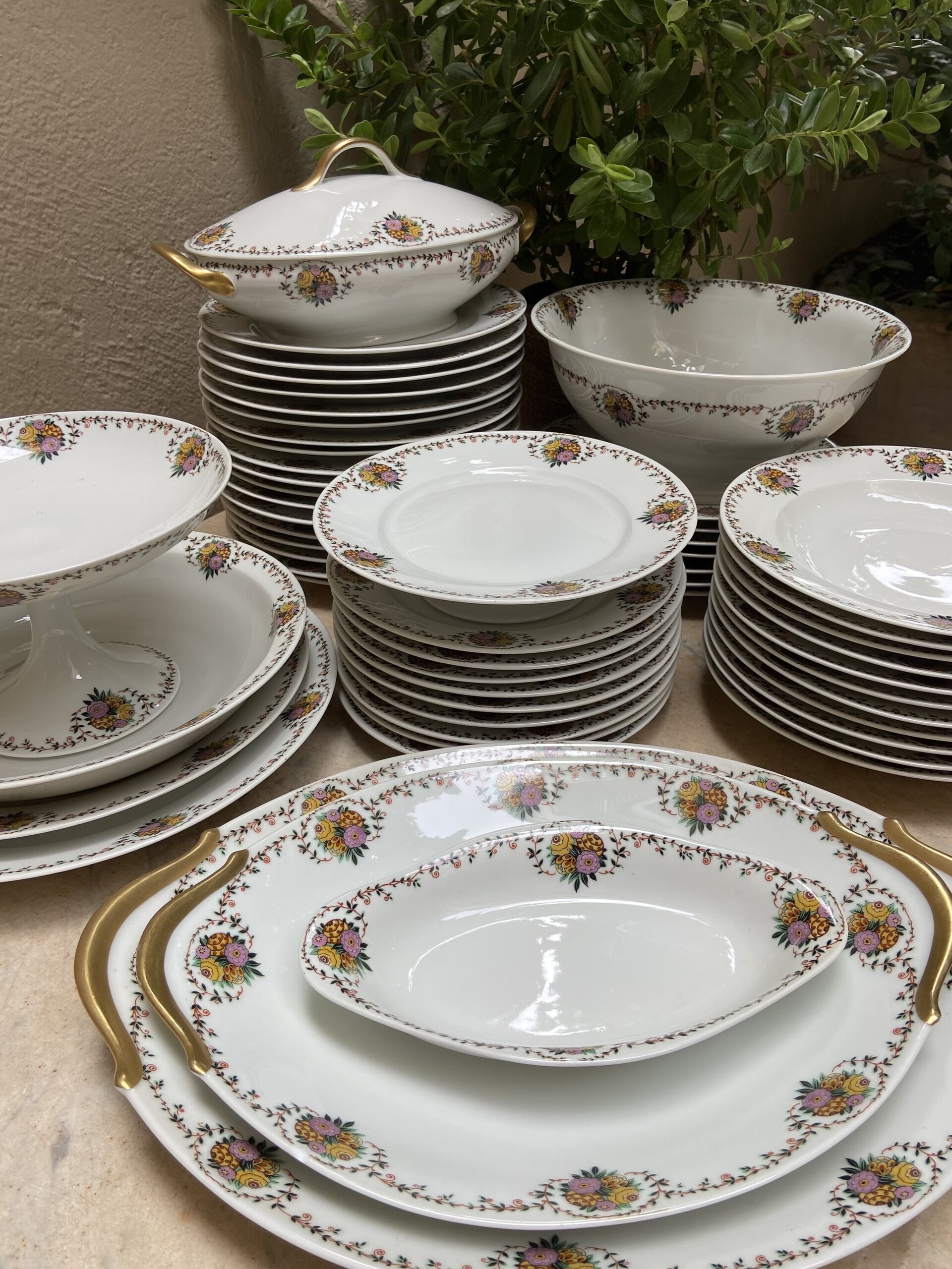 -Vajilla en fina porcelana francesa de Limoges "Raynaud & Cº" - 1
