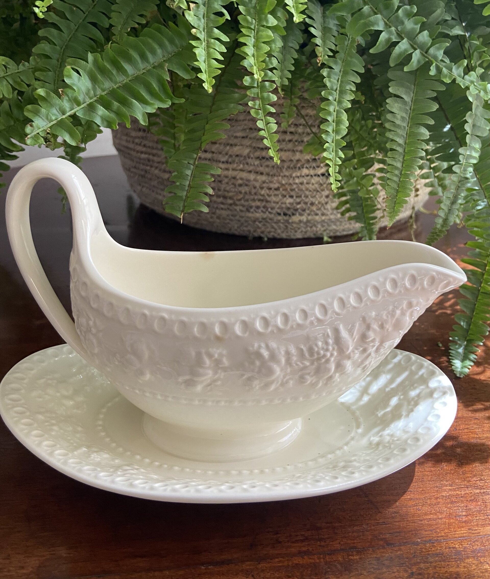 Salsera en porcelana inglesa "Wedgwood" (mod. Barlaston) - 3