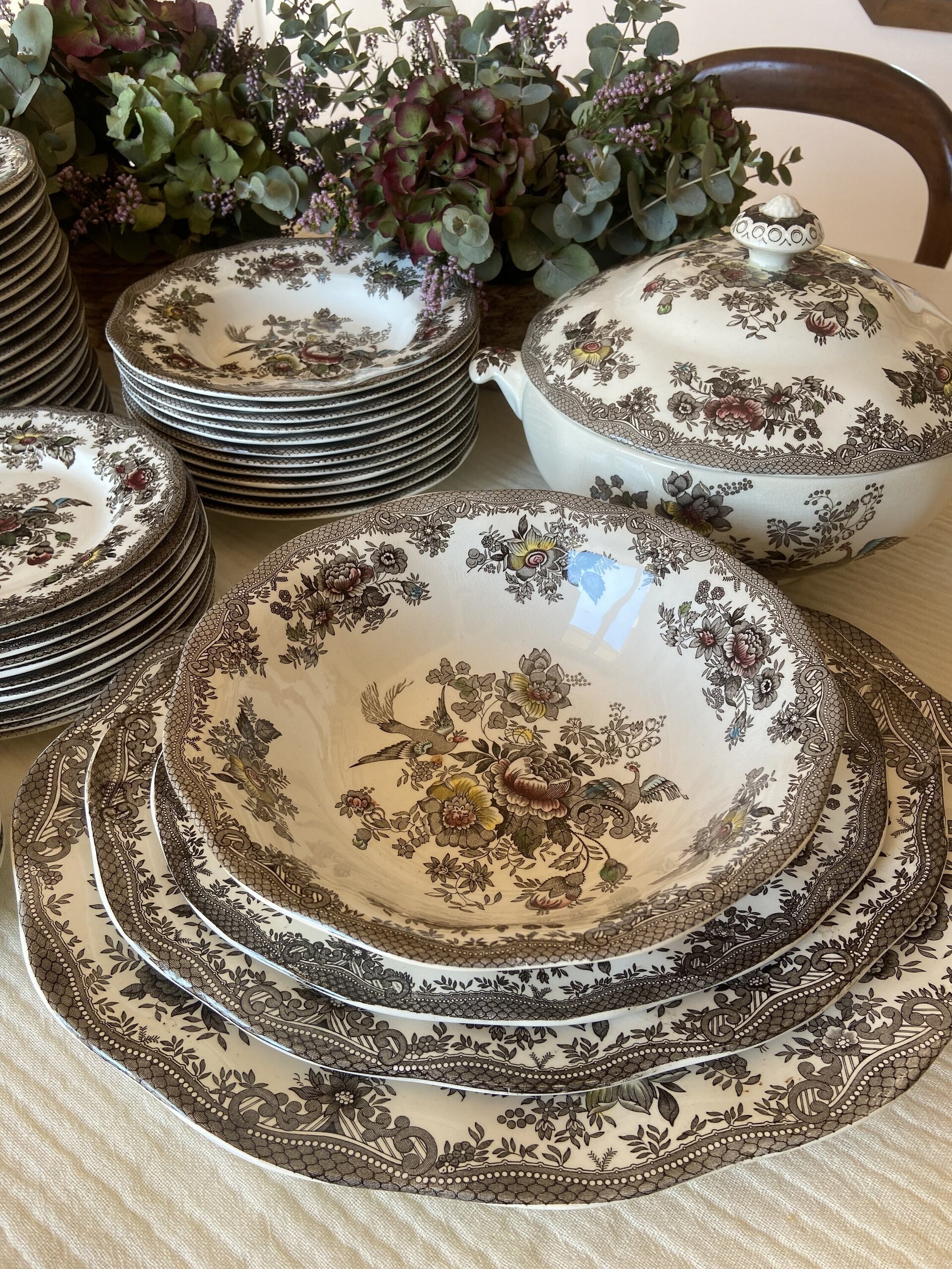 Vajilla en loza inglesa "Wedgwood" (mod. Asiatic Phersants) - 3