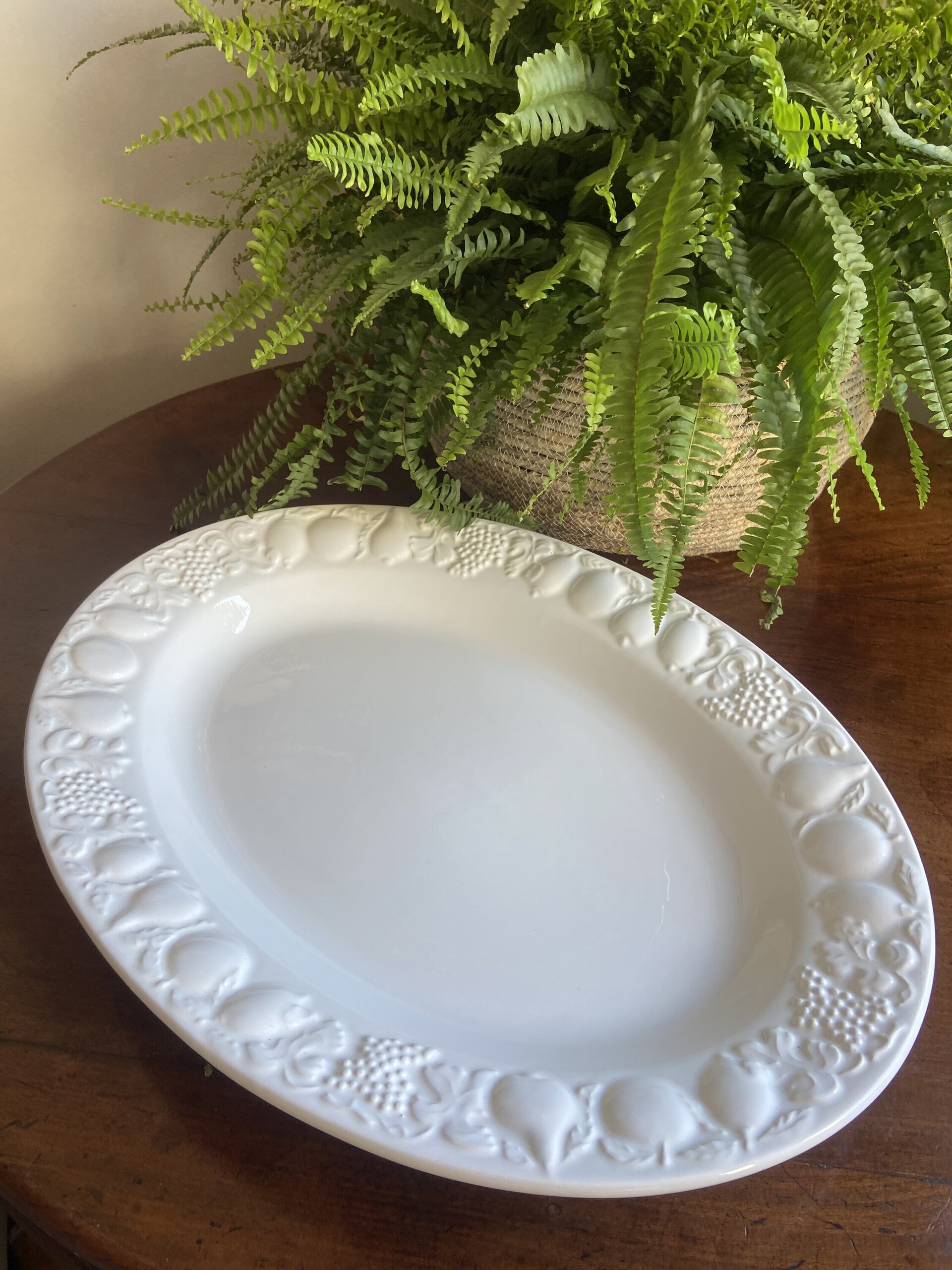 Fuente blanca en cerámica italiana - 3