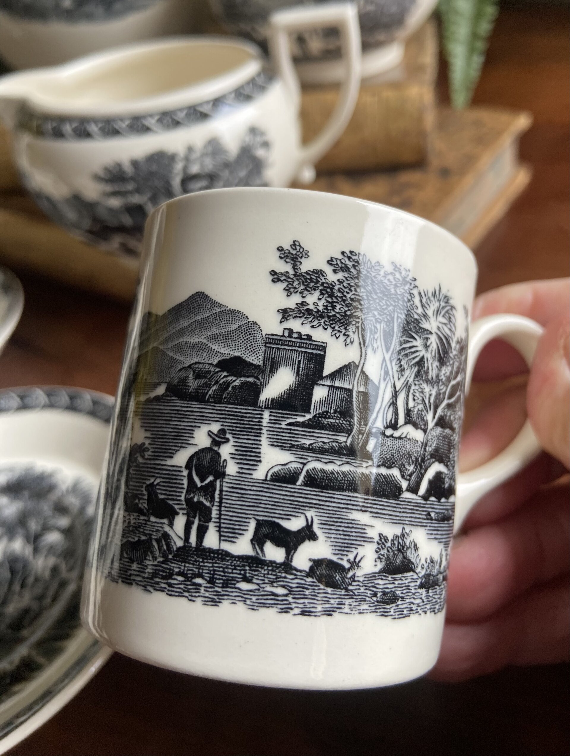 Juego de café en porcelana inglesa "Wedgwood" (mod. Lugano). - 3