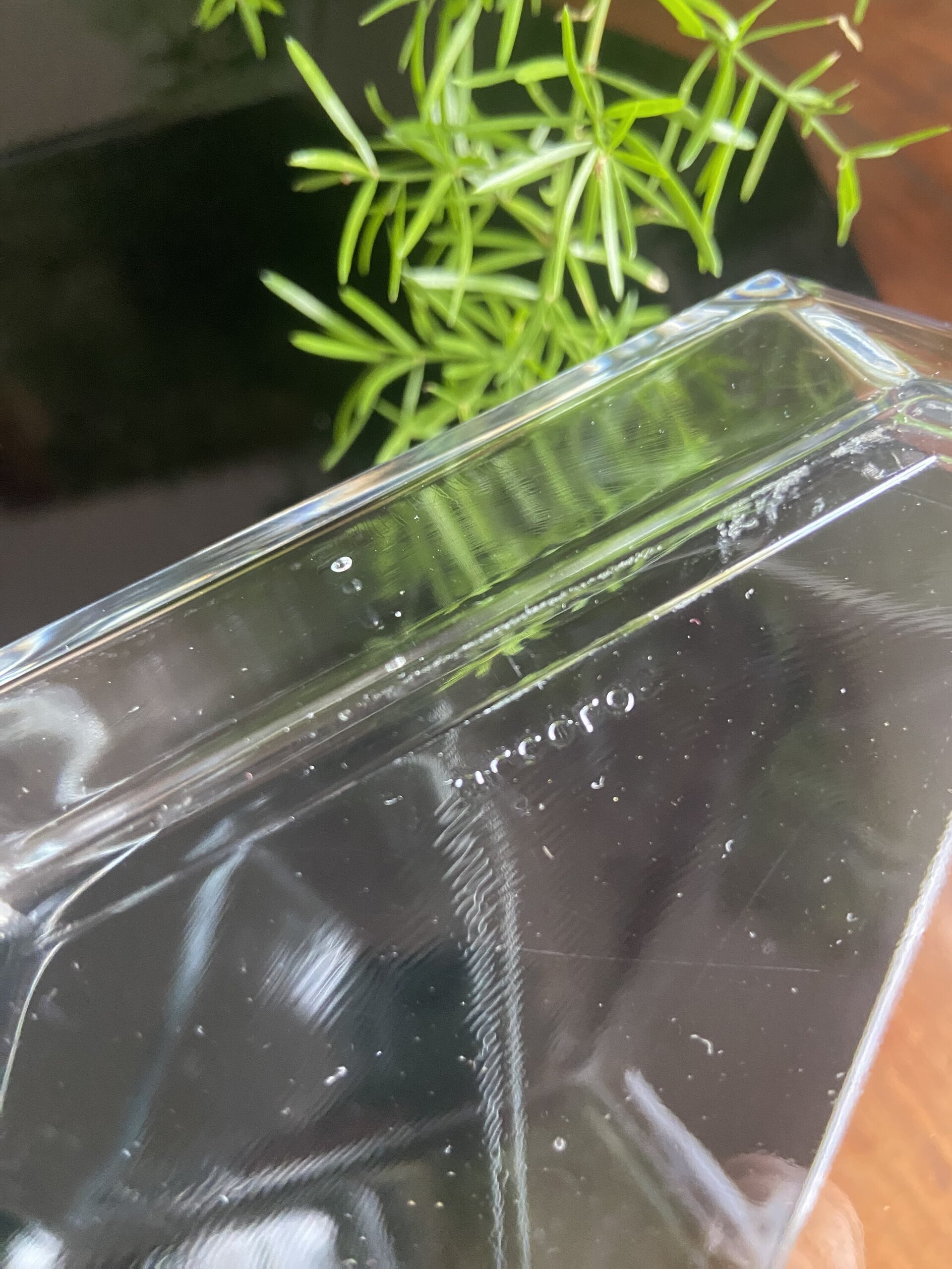 Quesera/Plato con tapa en vidrio francés "Arcoroc". - 6