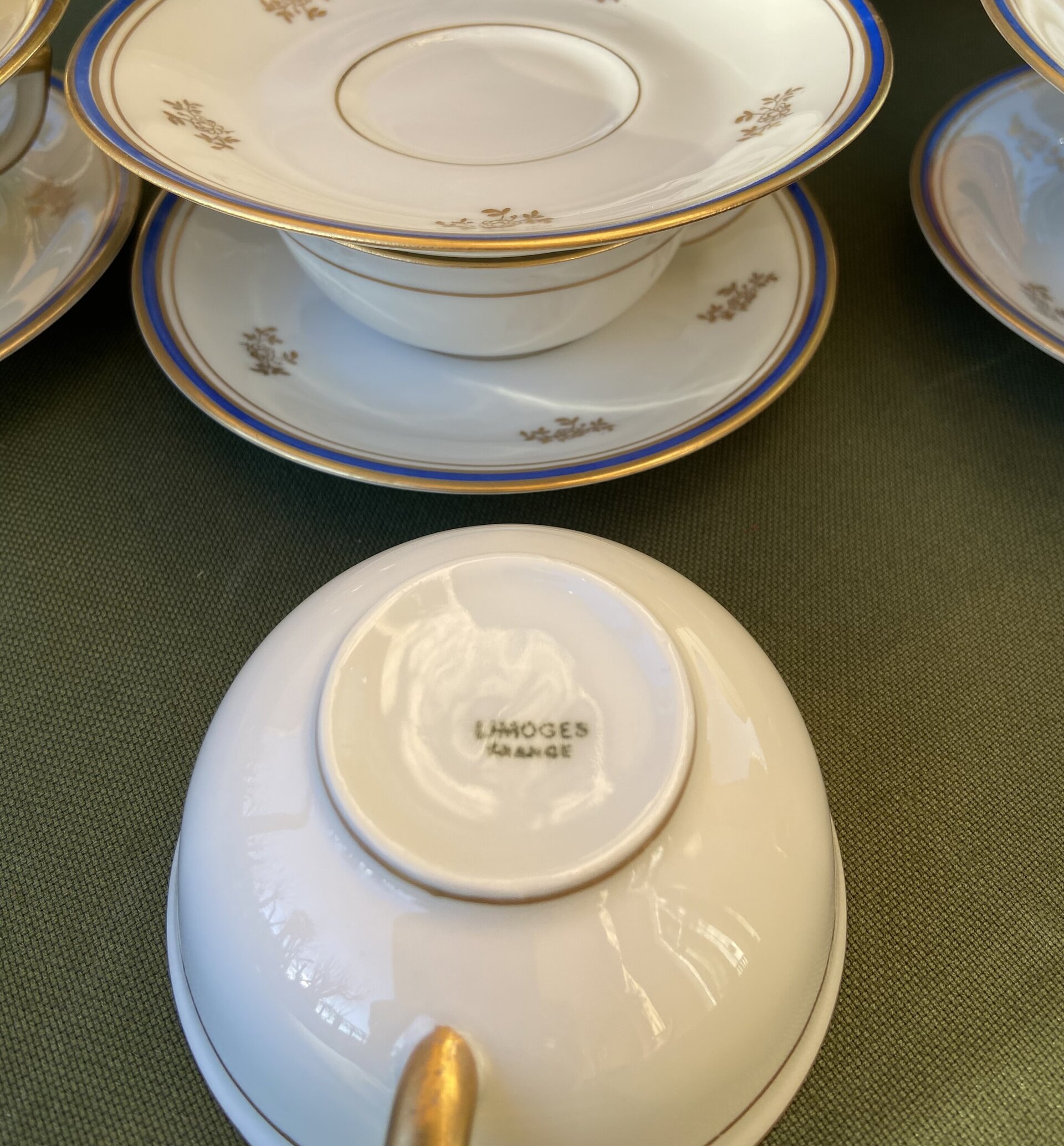 6 tazas cafe porcelana "Limoges" Francia. - 4
