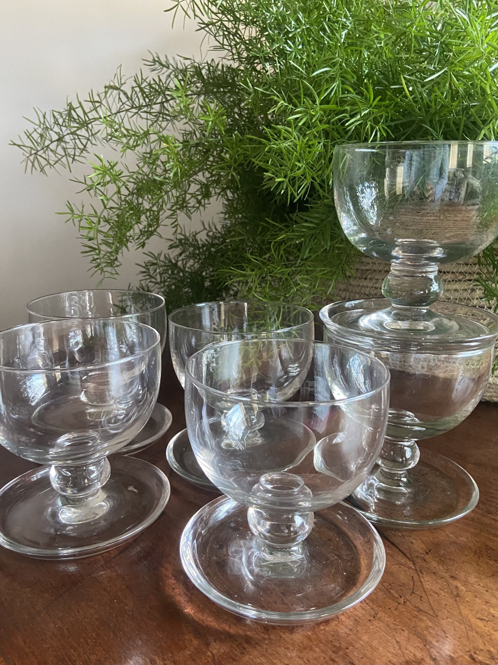 6 copas postre en vidrio transparente. - 5