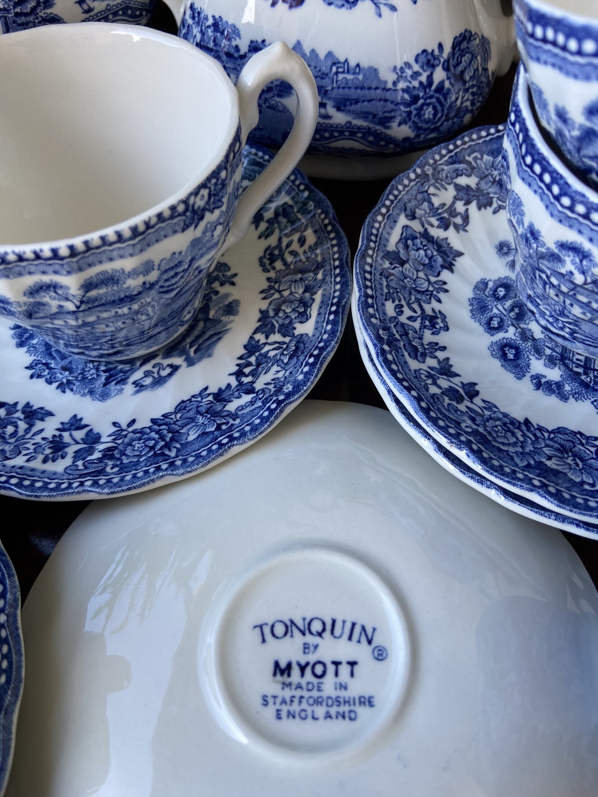 Juego de café en loza inglesa ""Myott" (mod. Tonquin) - 6