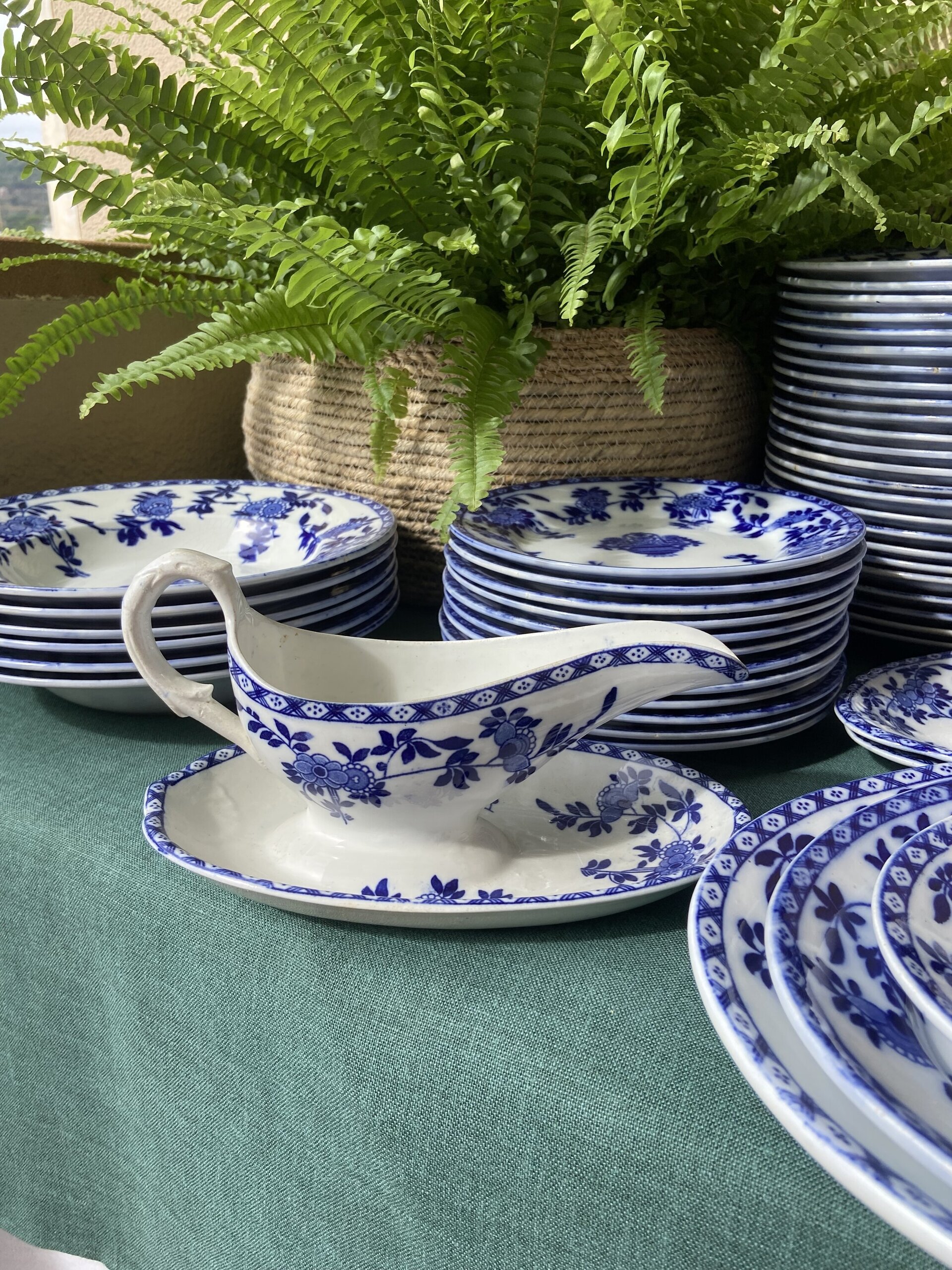 Vajilla en loza "San Juan de Aznalfarache" Sevilla. mod. Tokio - 4