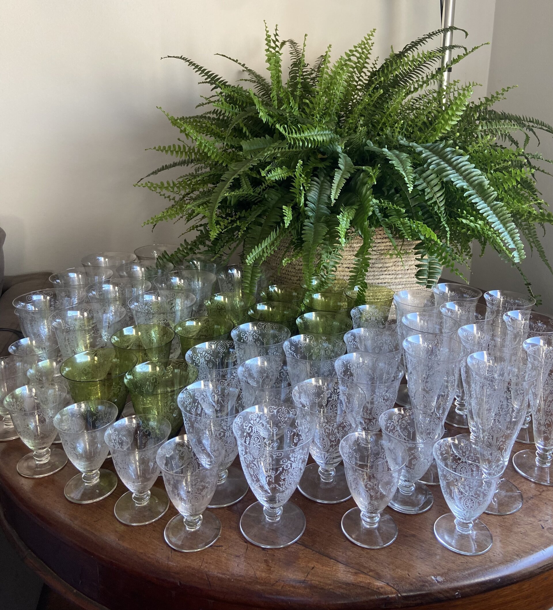 Cristaleria con copas en cristal serigrafiado - 2