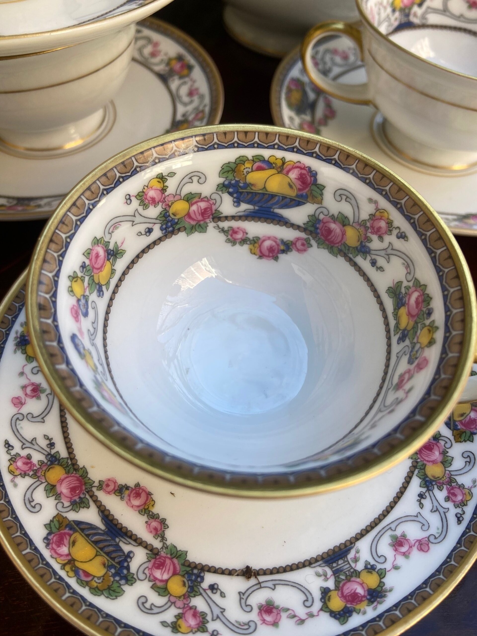 6 tazas de café y azucarero en porcelana alemana "Rossenthal" - 4