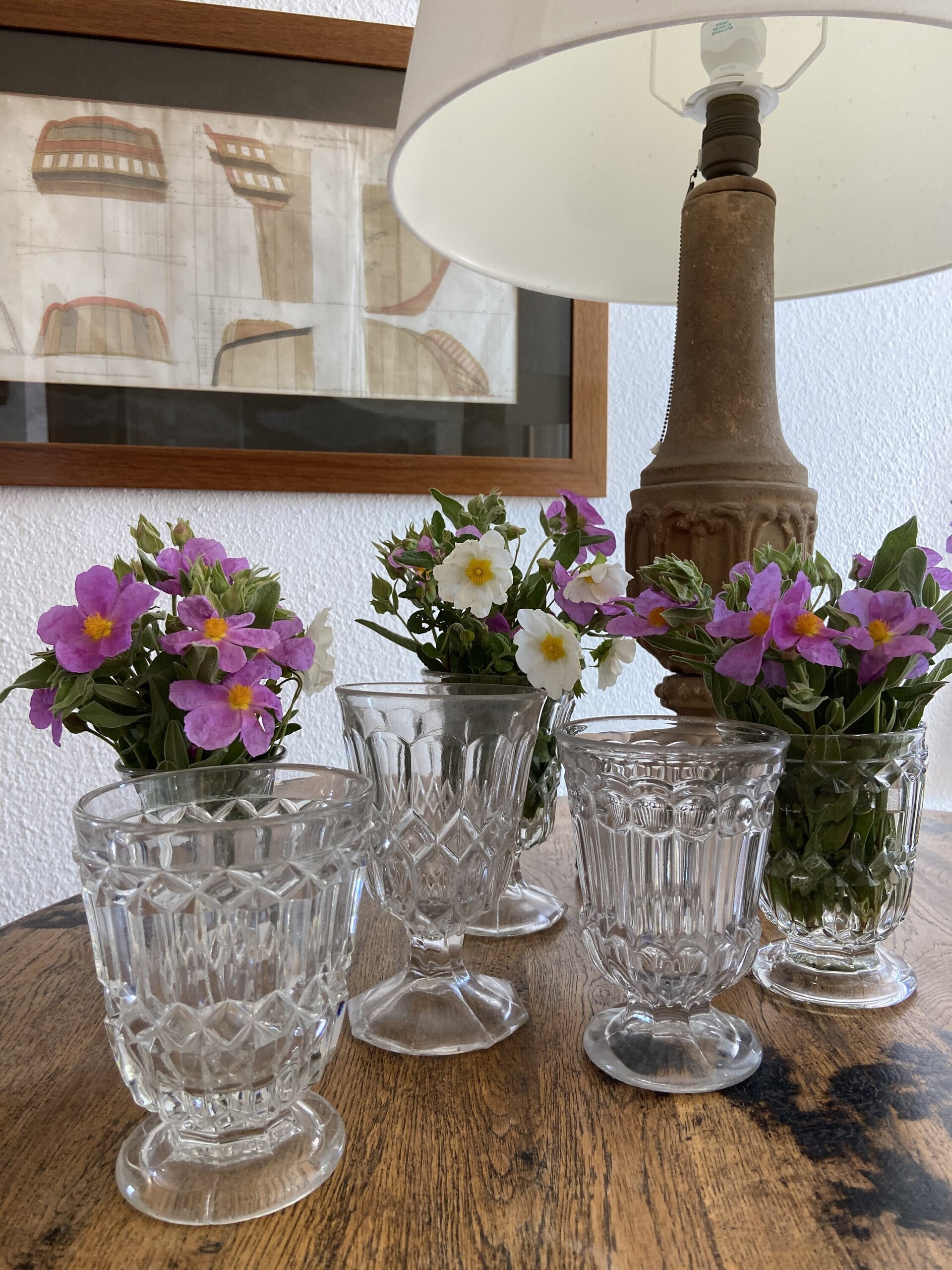 Copa huertana en vidrio de cristalerias "Santa Lucia" Murcia. - 1