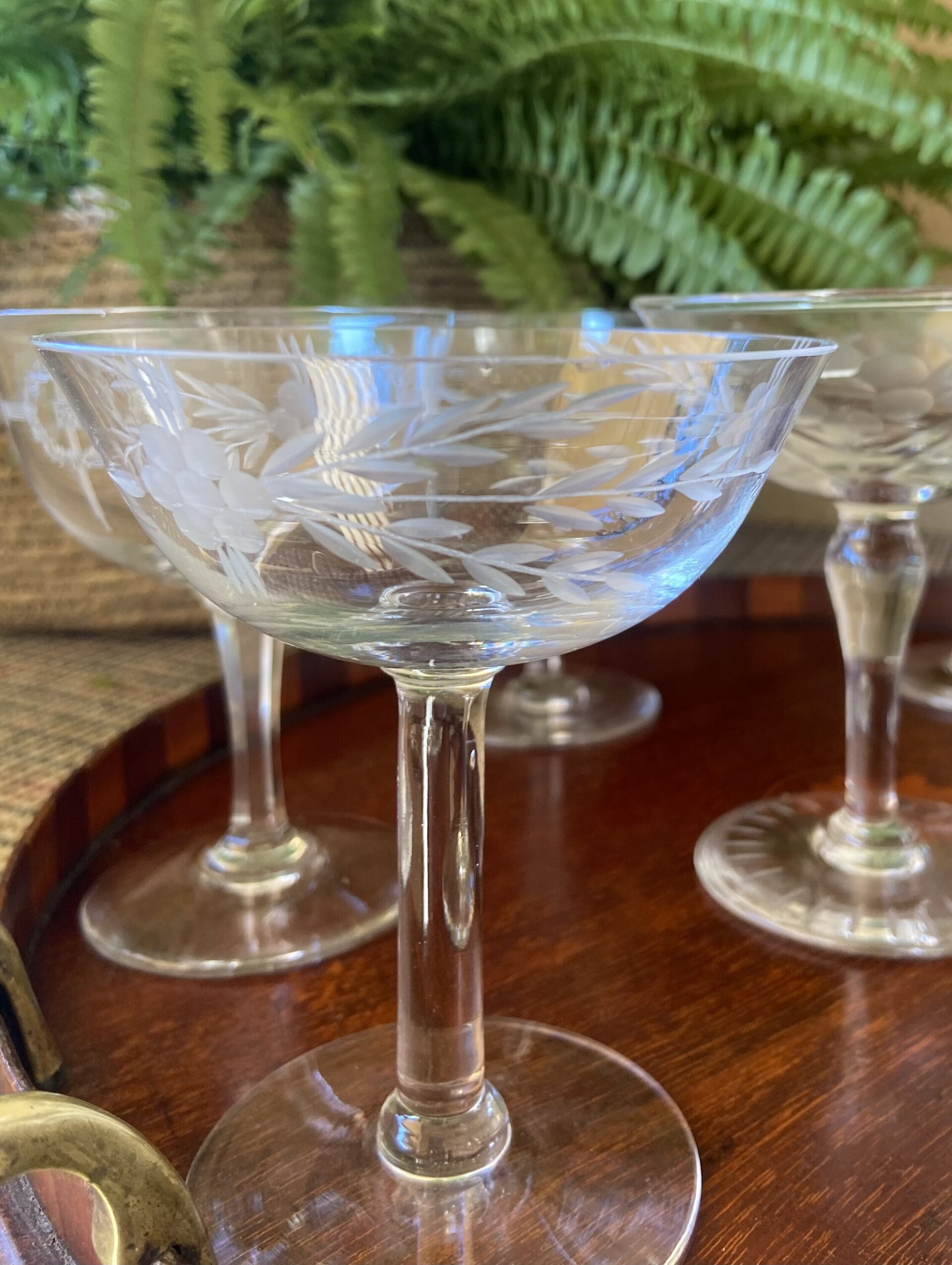 8 copas cava en cristal con diferentes tallas y serigrafias - 5