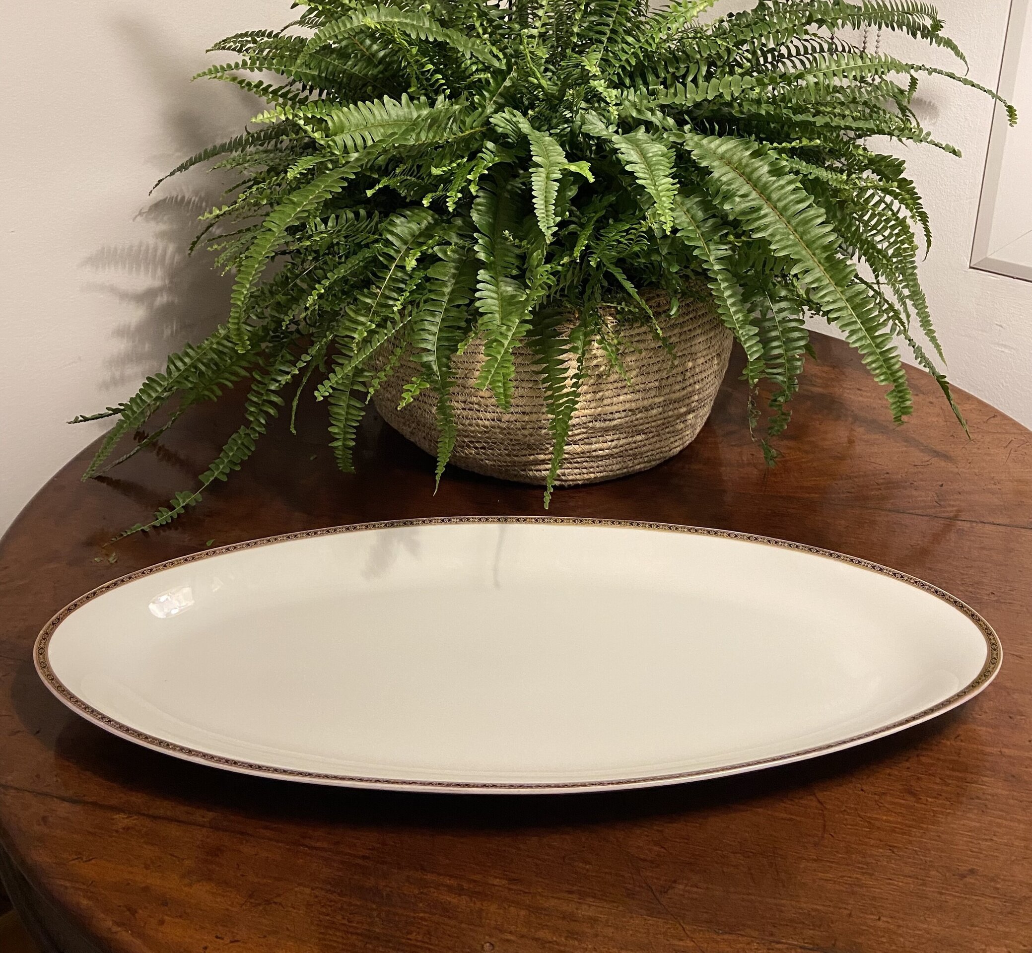 Fuente alargada en porcelana alemana "Hutstenreuther". - 5