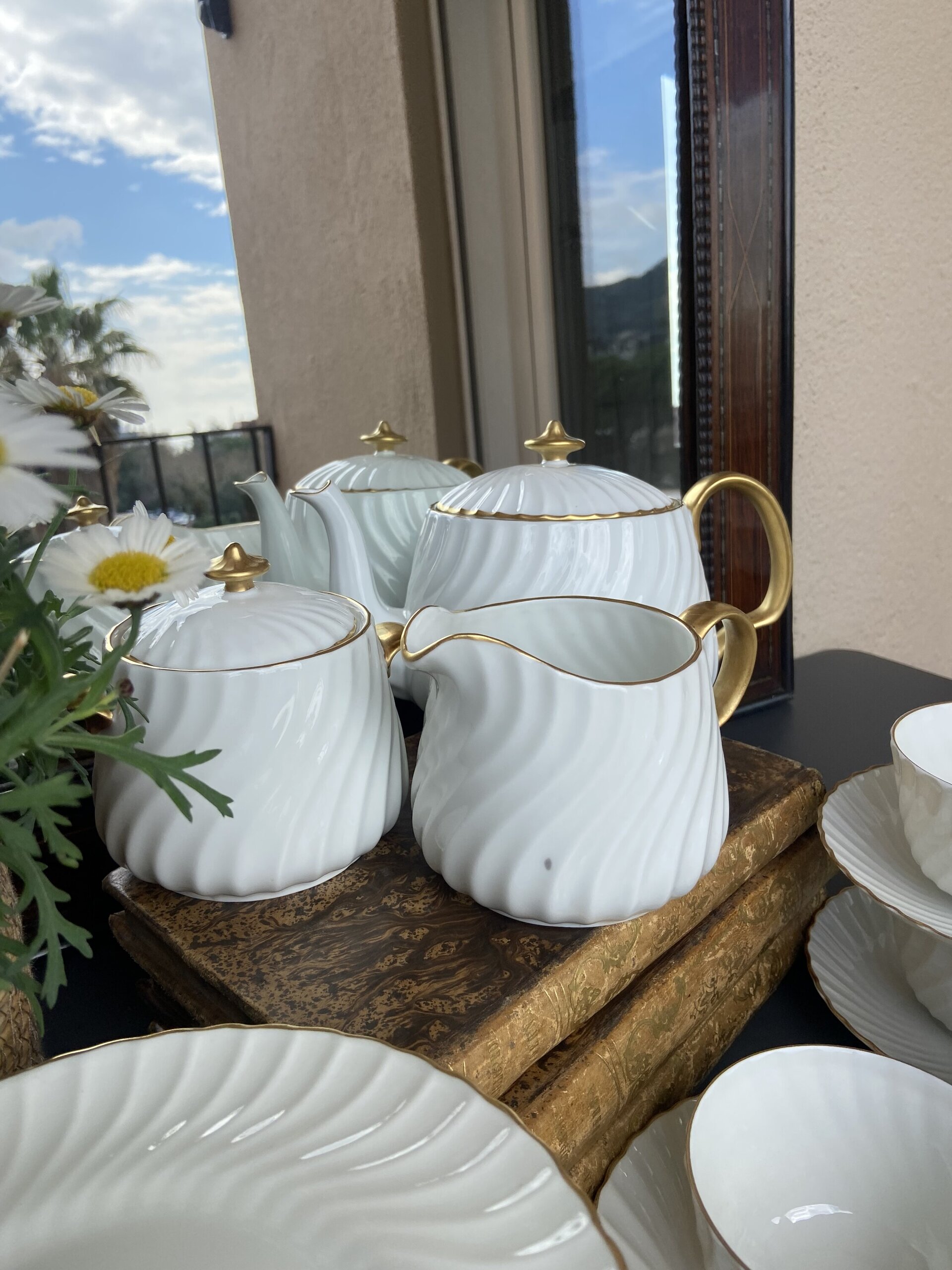 Juego de té en porcelana "Bidasoa". - 6