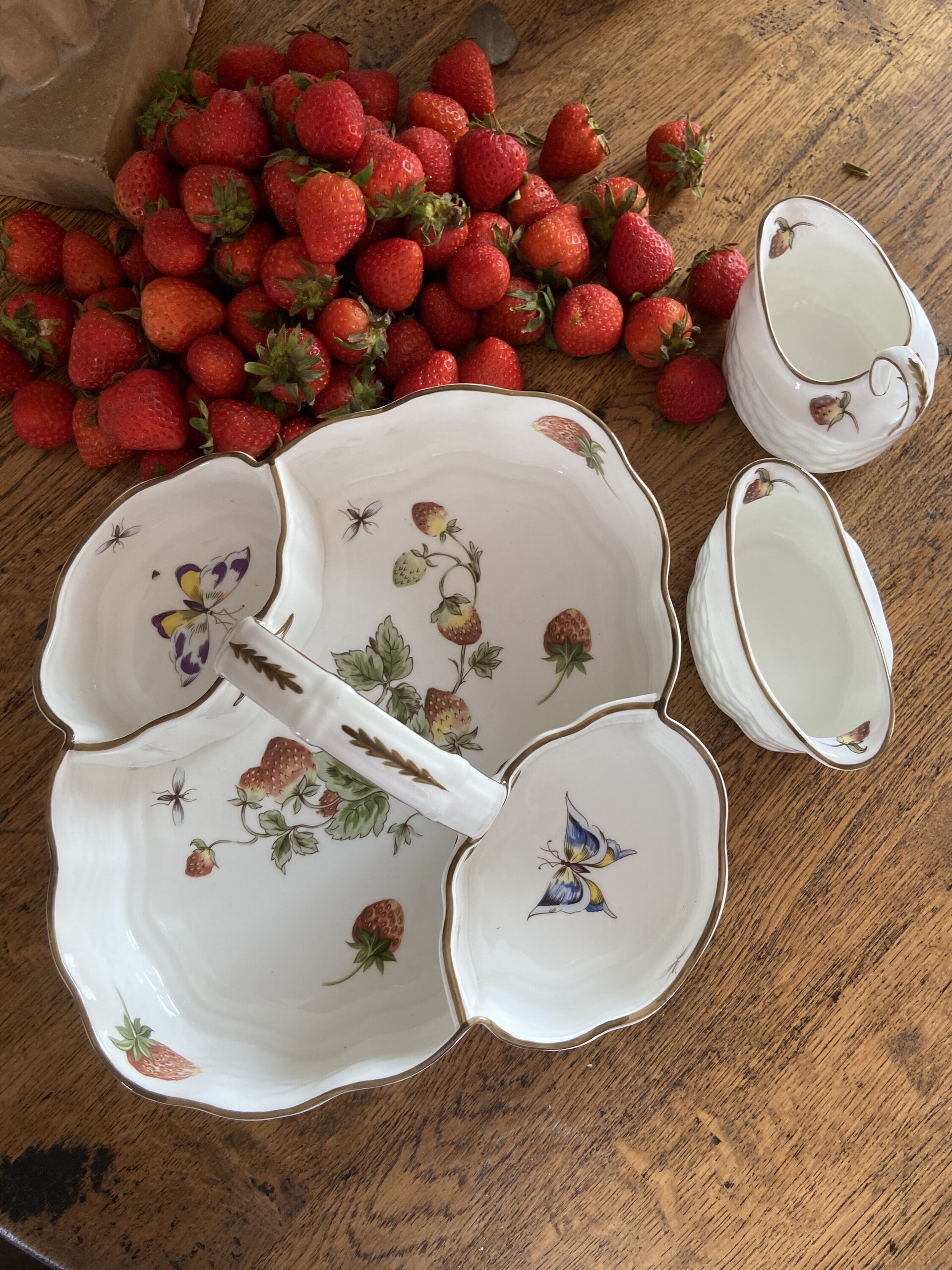Cesta en porcelana inglesa "Copeland". - 6