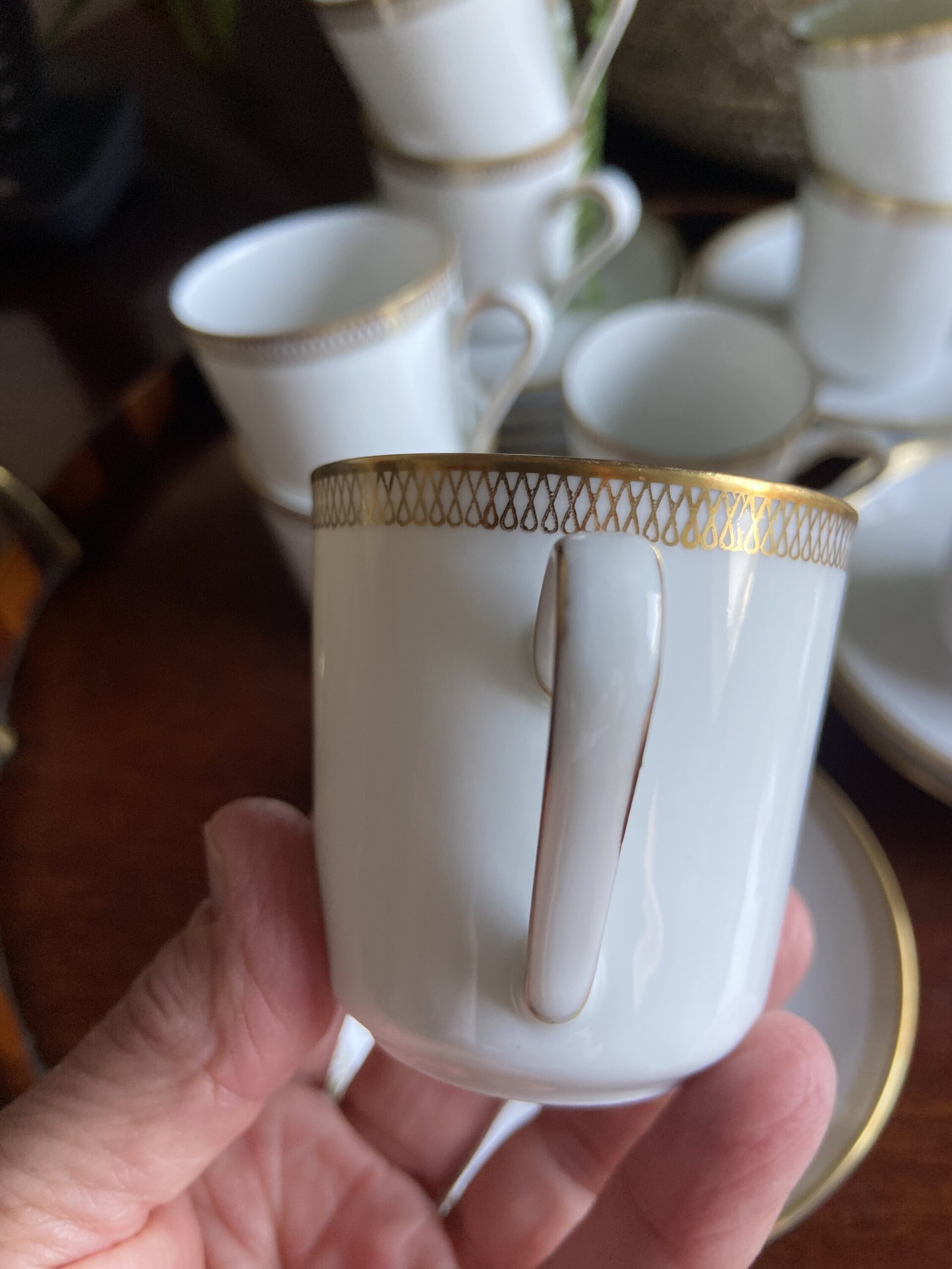 11 tazas de café en porcelana alemana "Eschenbach" - 4