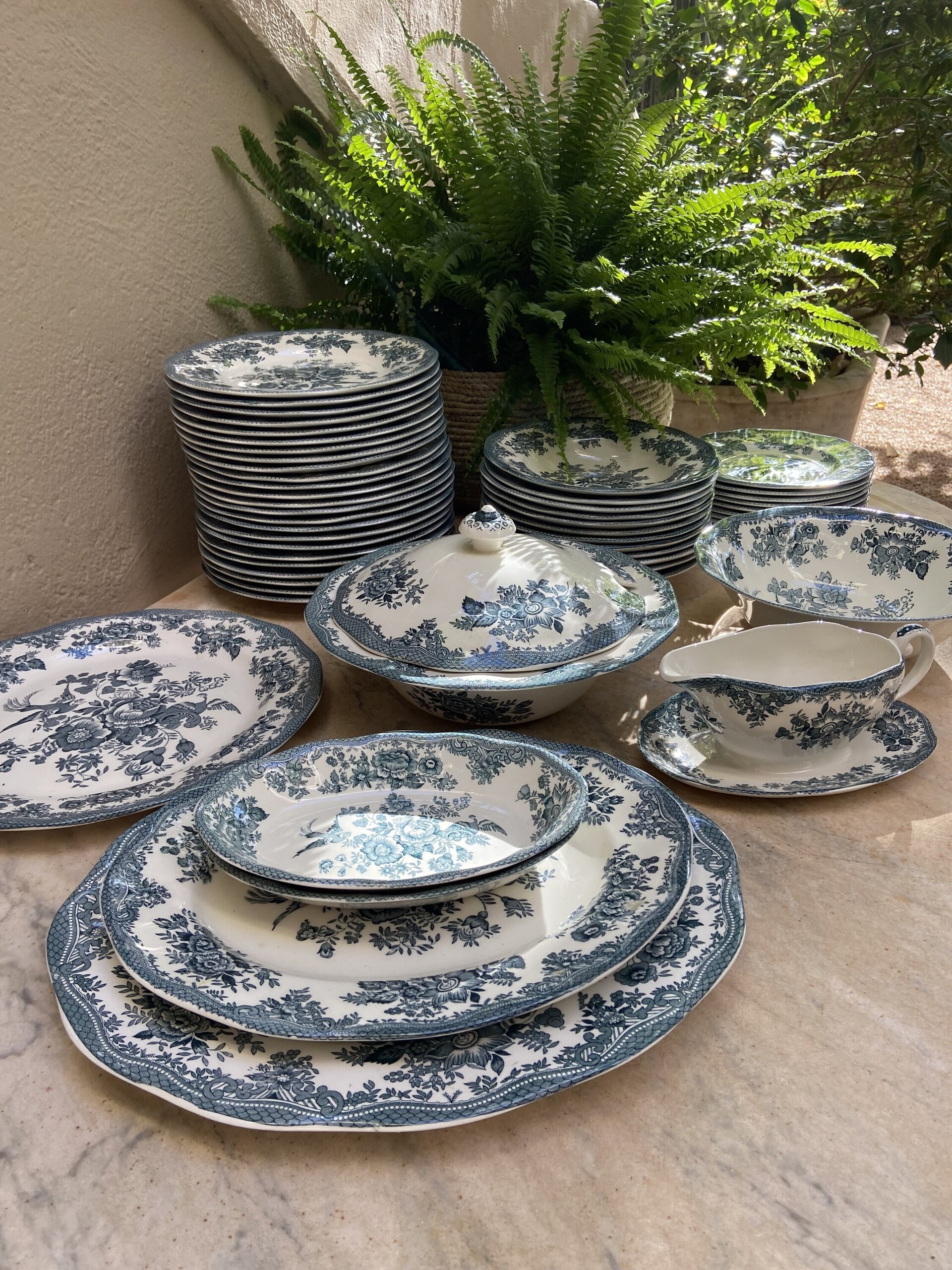 Vajilla en loza inglesa "Wedgwood" mod. Asiatic Phersants - 8