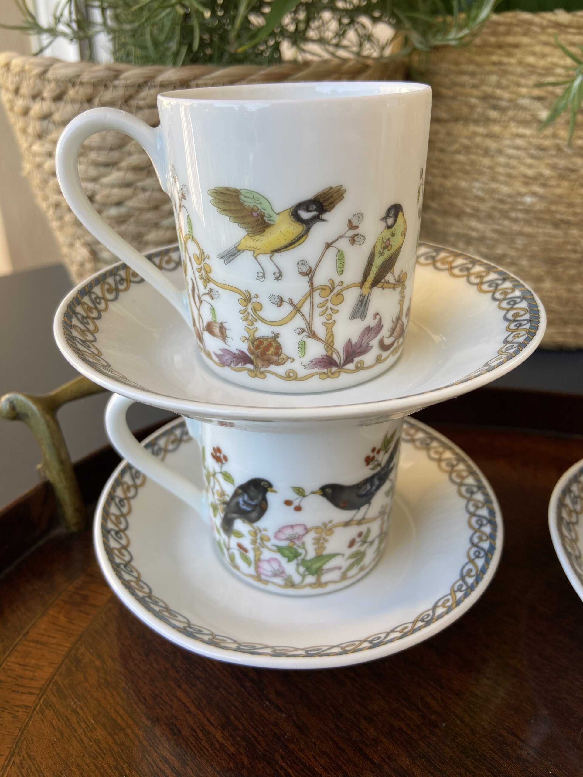 6 tazas café en porcelana alemana "Hutschenreuther". - 5