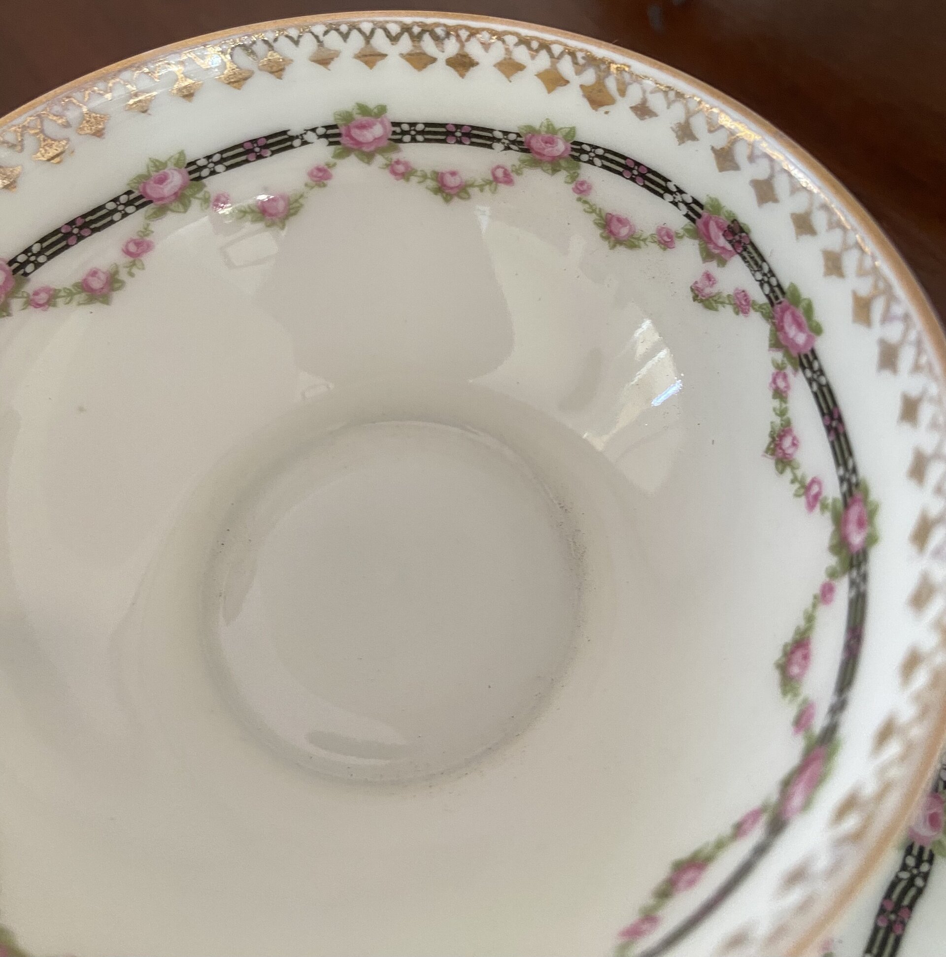 6 tazas de café en fina porcelana alemana "Silesia". - 4