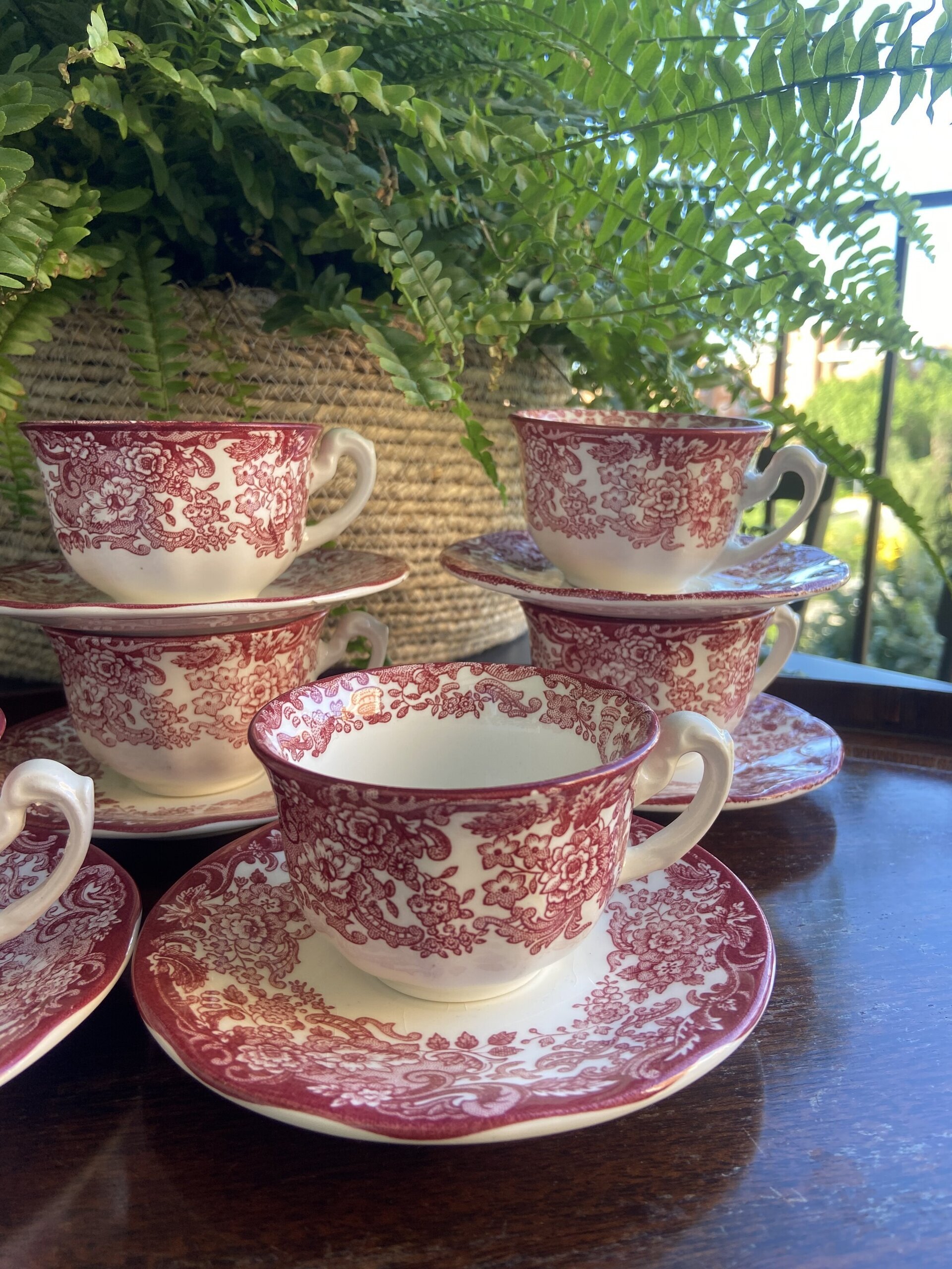 6 tazas de café "La Cartuja de Sevilla" Pickman S.A. (mod. Vistas) - 2