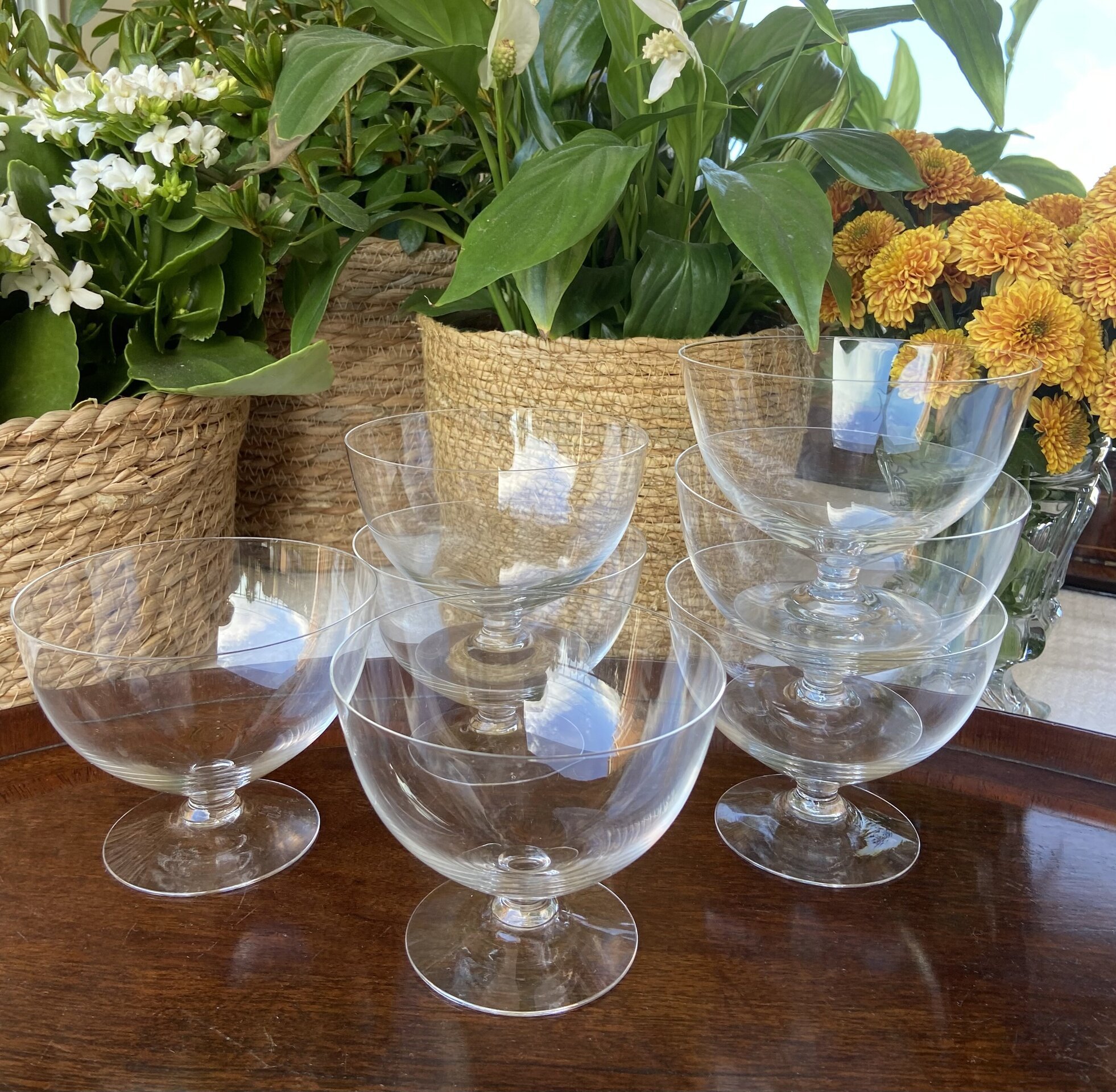 7 copas postres en fino cristal. - 6