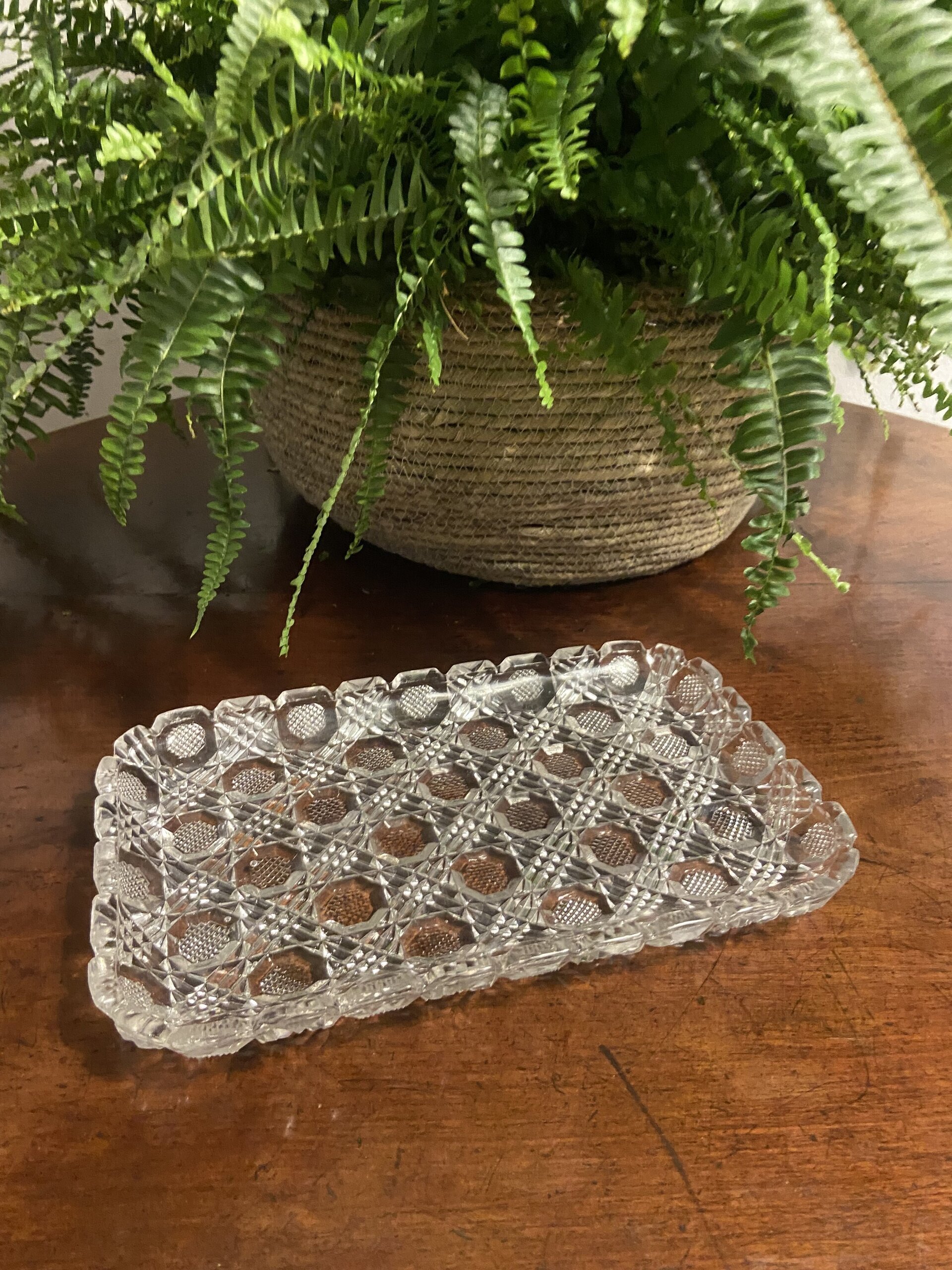 Fuente de cake en vidrio prensado - 2