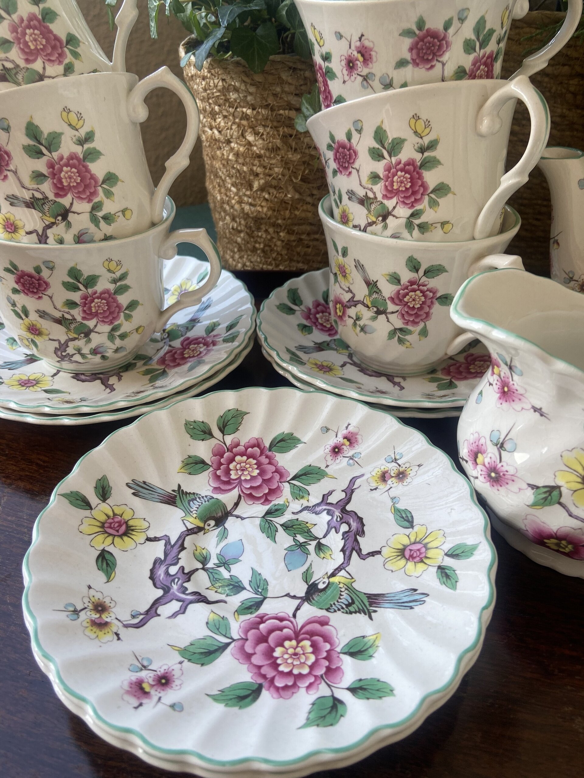 Juego de té en loza inglesa "Old Foley" - 5