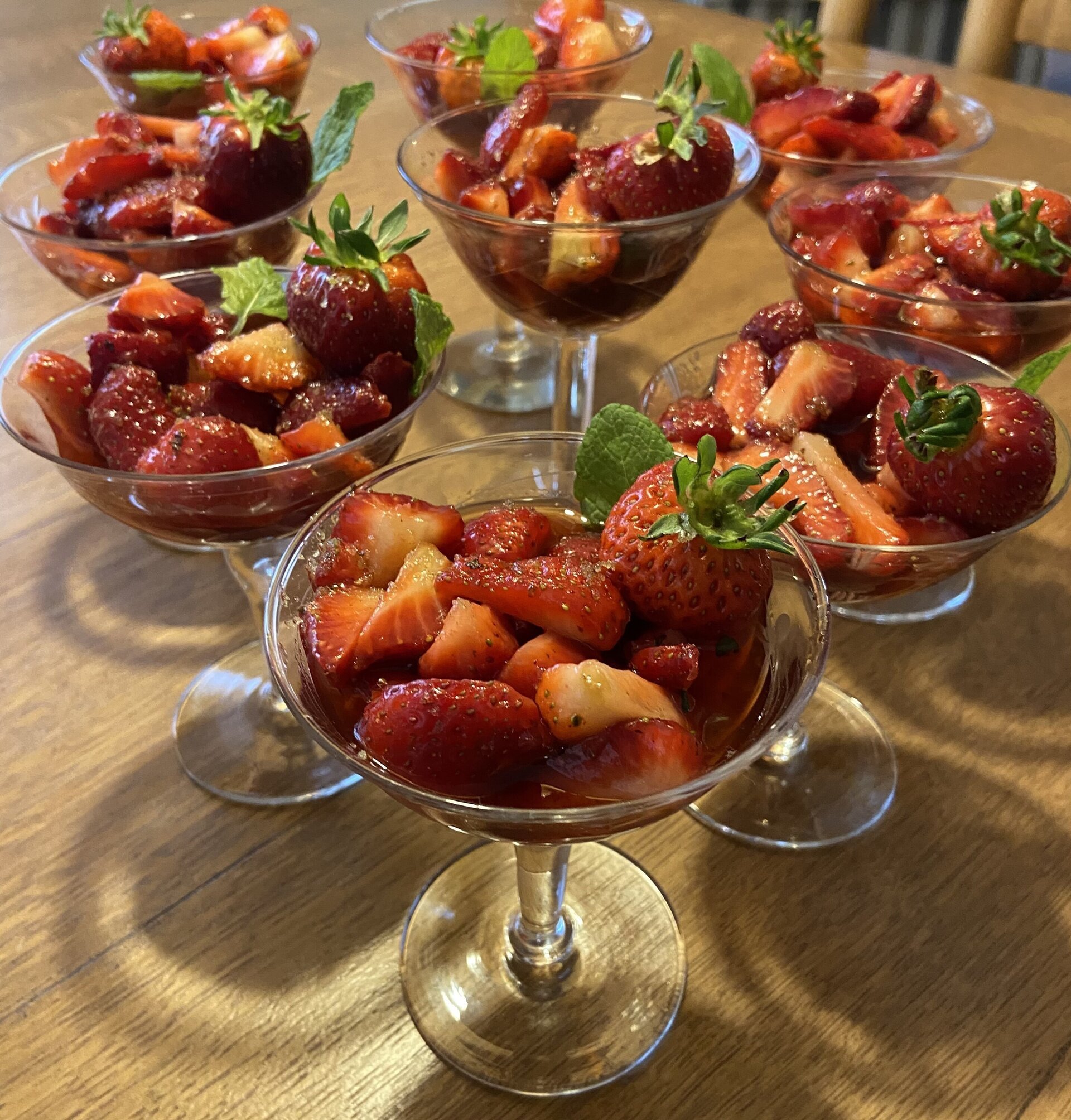 9 copas cava/postre con diferentes tallas. - 6