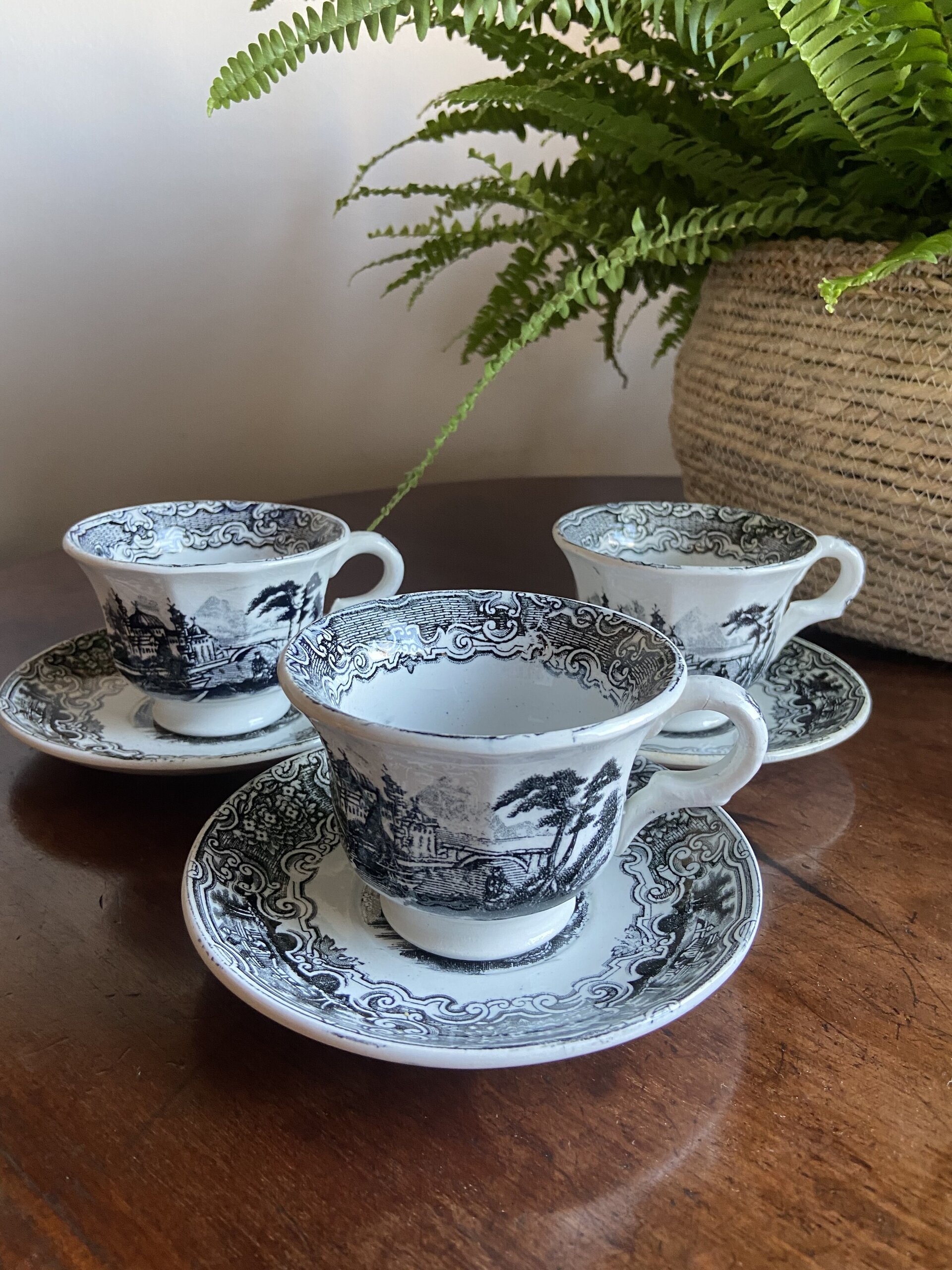 3 tazas de té "Pickman S.A. Sevilla" mod.Vistas - 1