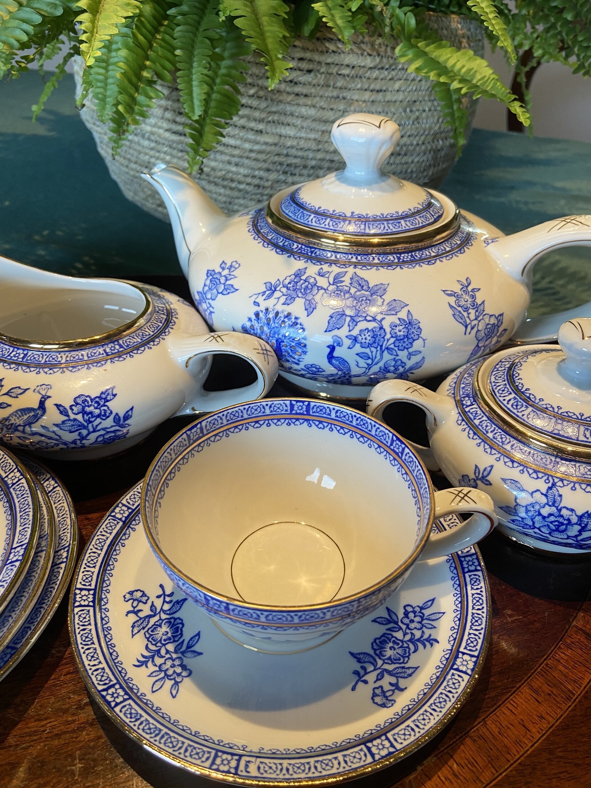 Juego de té en porcelana "Ollestac" Artesania. - 7