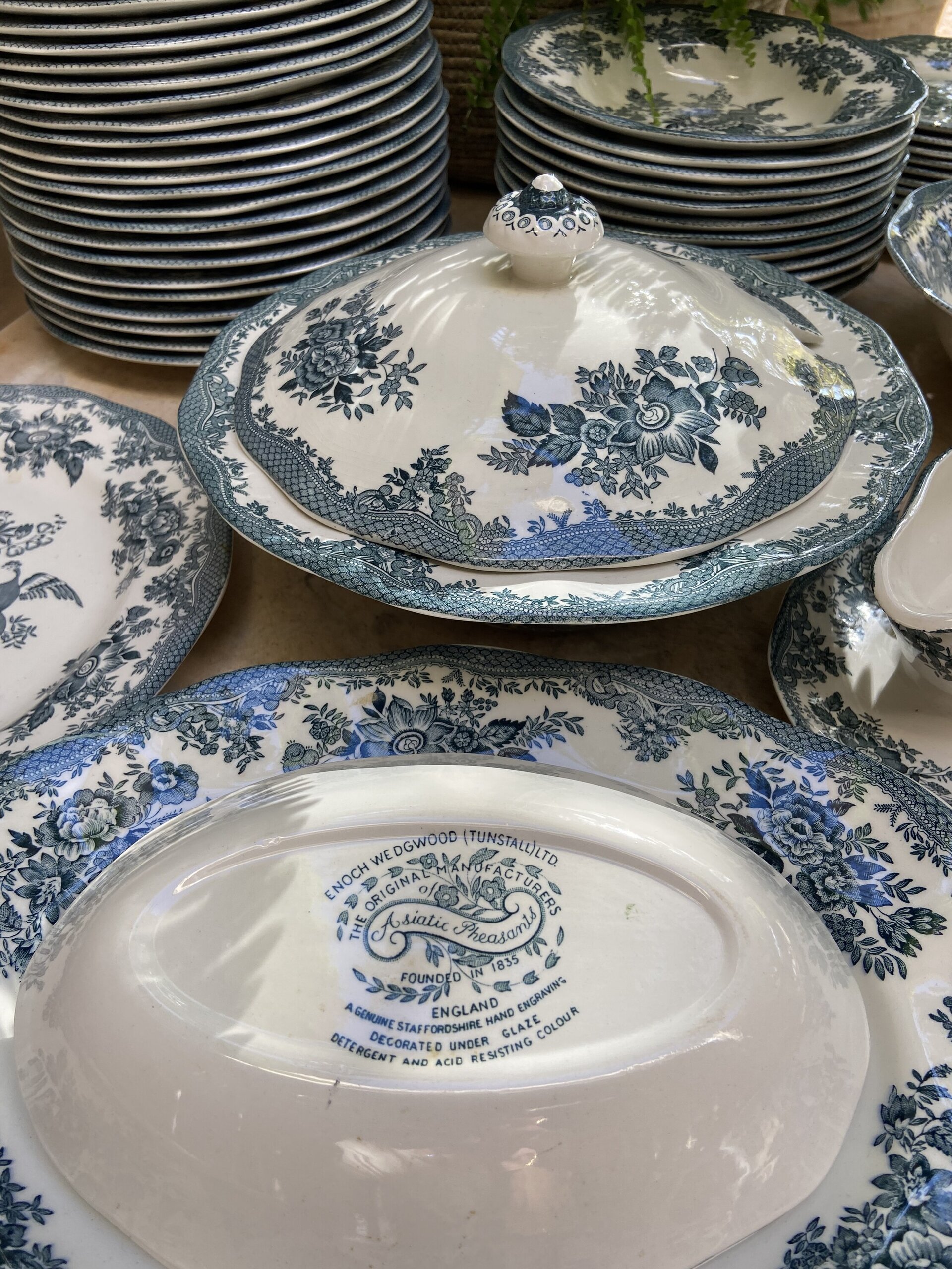 Vajilla en loza inglesa "Wedgwood" mod. Asiatic Phersants - 9
