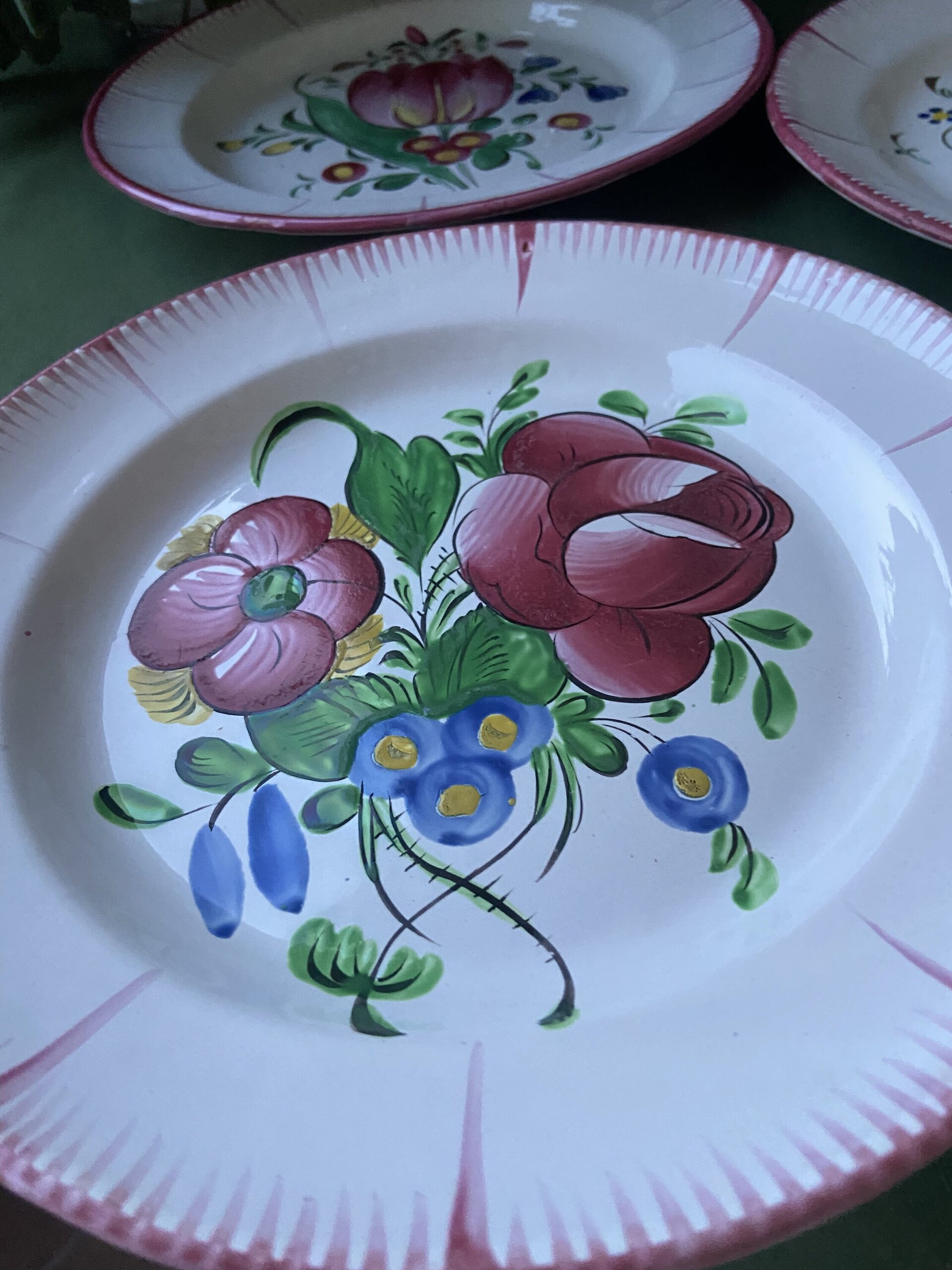 Juego de 6platos de loza franceses. - 6