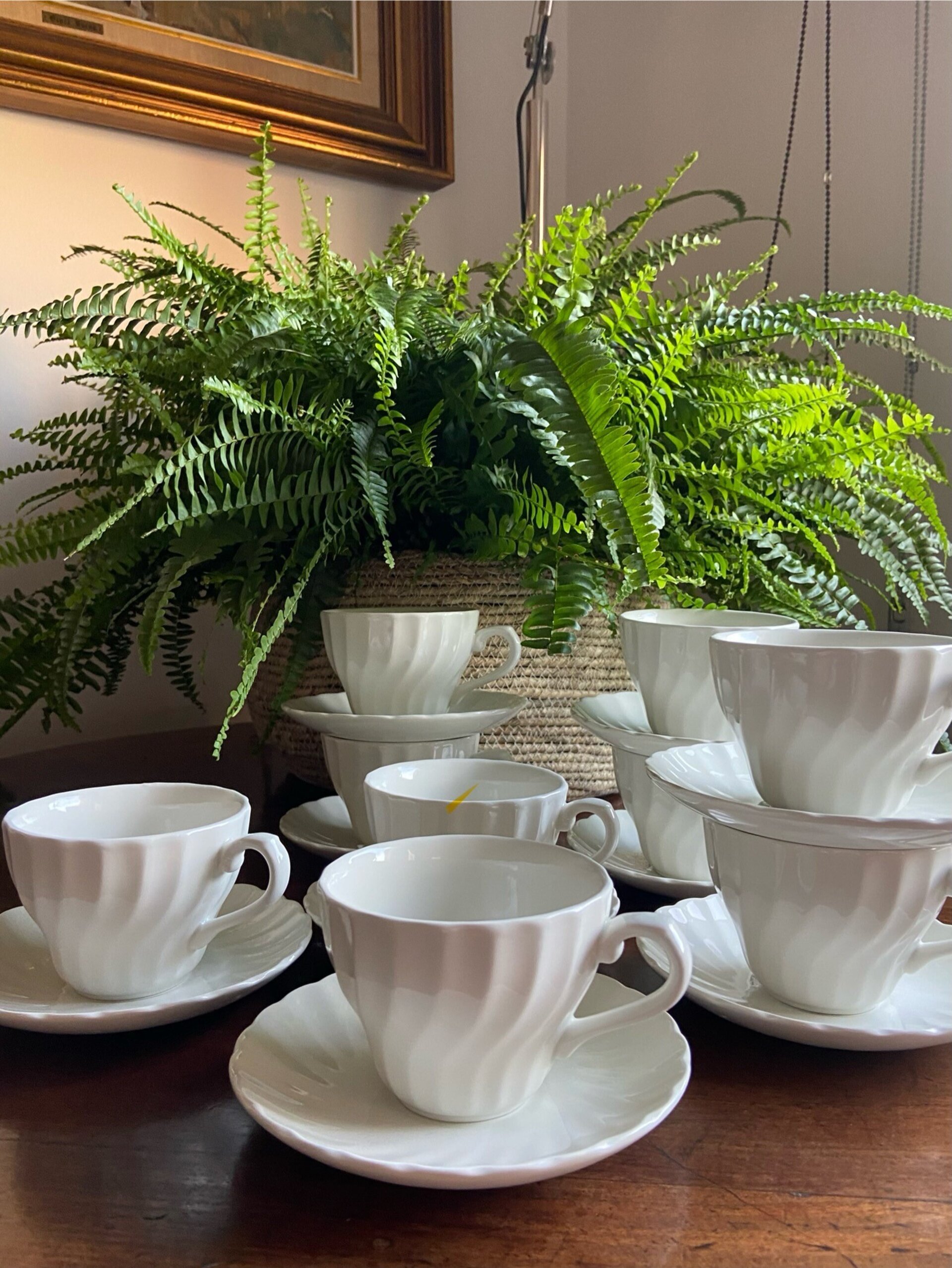 10 tazas de té/desayuno en loza inglesa "Churchill" - 2