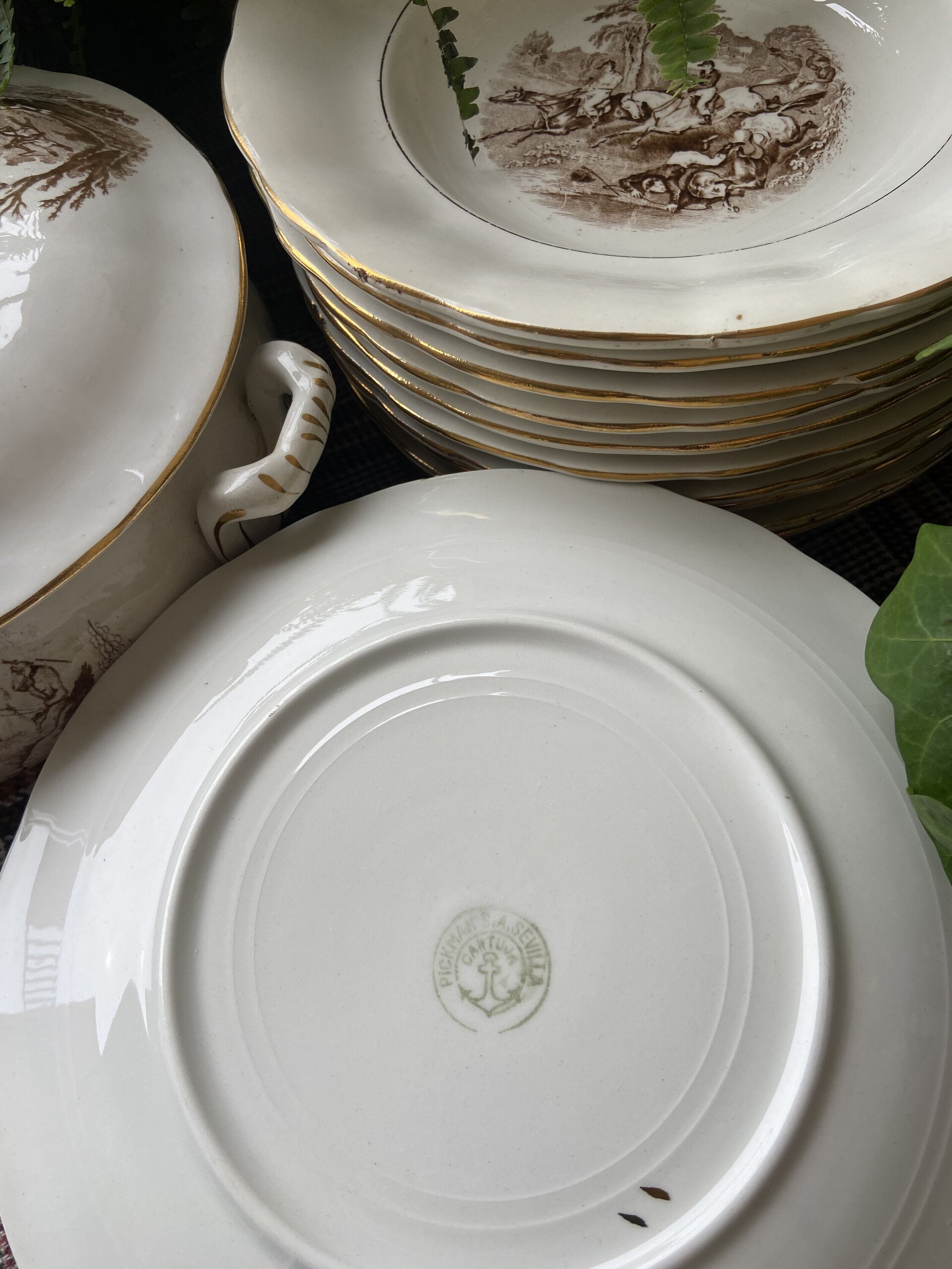 Vajilla en loza "Pickman S.A./ Sevilla/ Cartuja. - 16