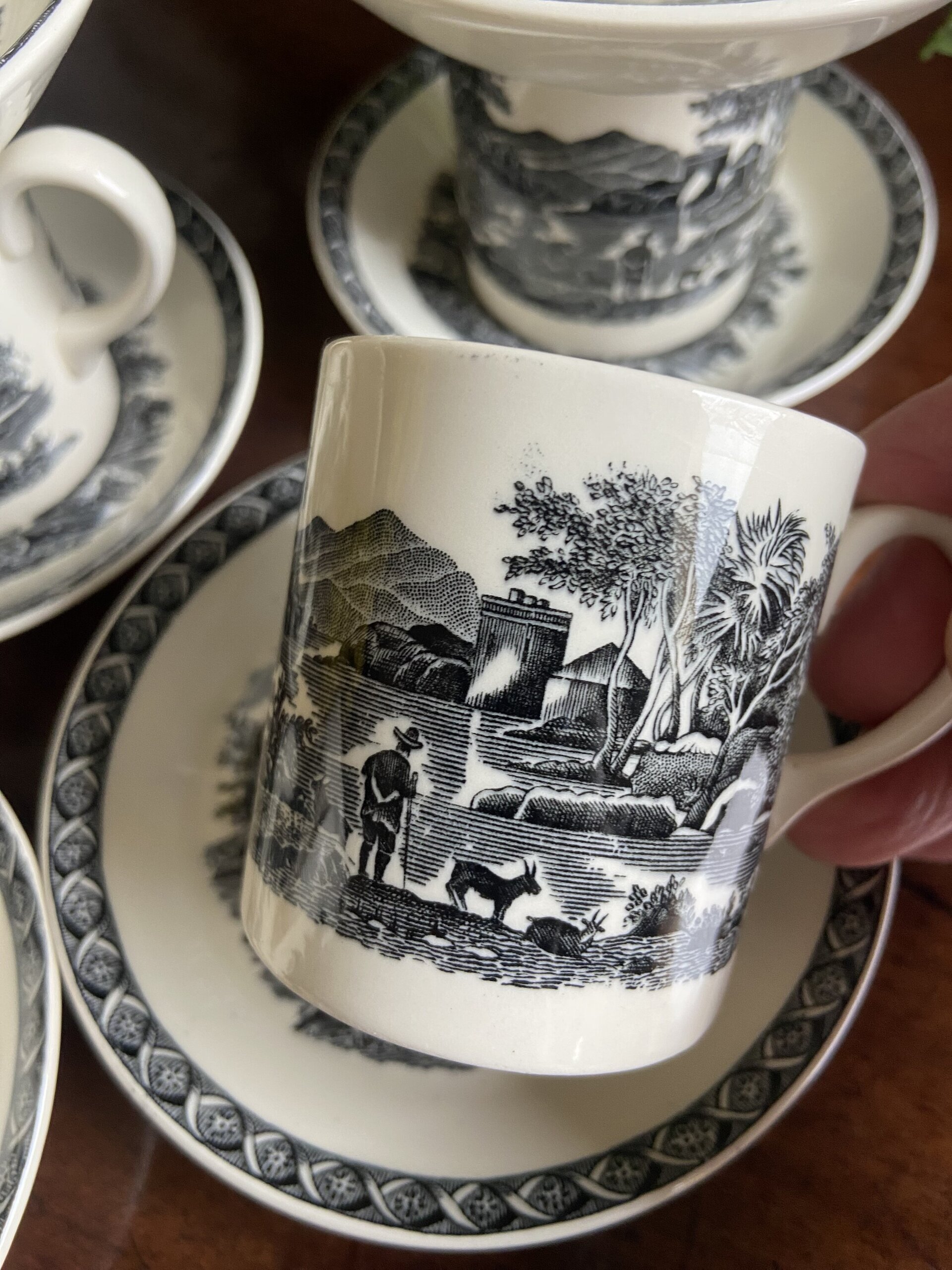 6 tazas de café en porcelana inglesa"Wegwood" (mod.Lugano) - 3