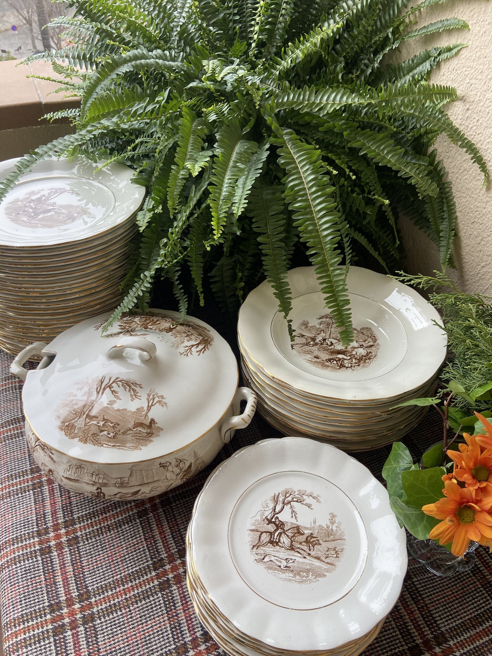 Vajilla en loza "Pickman S.A./ Sevilla/ Cartuja. - 4