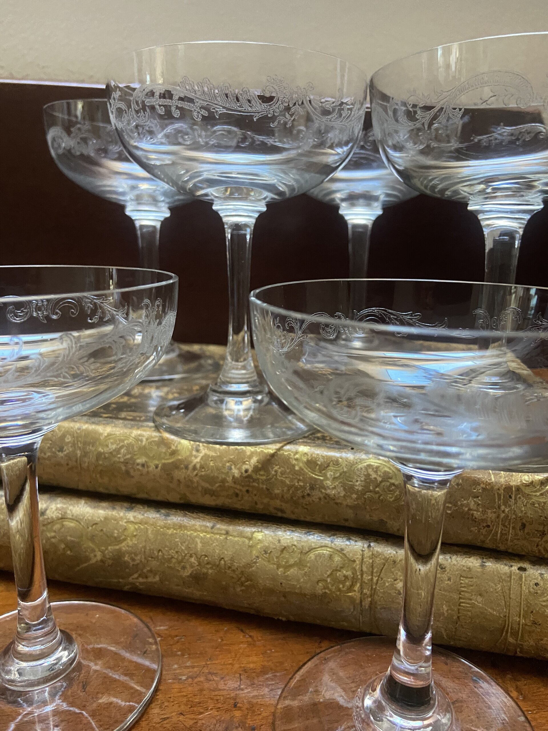 6 copas cava en vidrio serigrafiado - 5