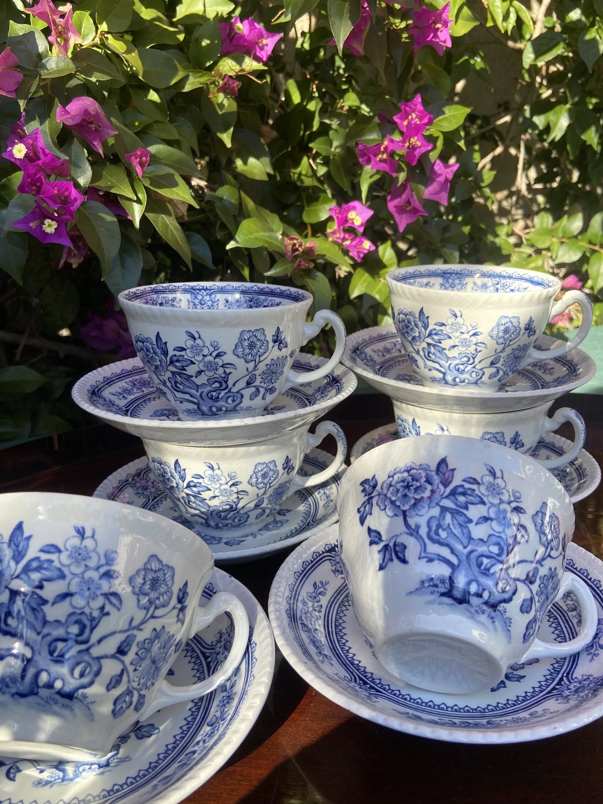 6 tazas de té en loza inglesa "Wood & Sons" (mod. Dorset). - 7