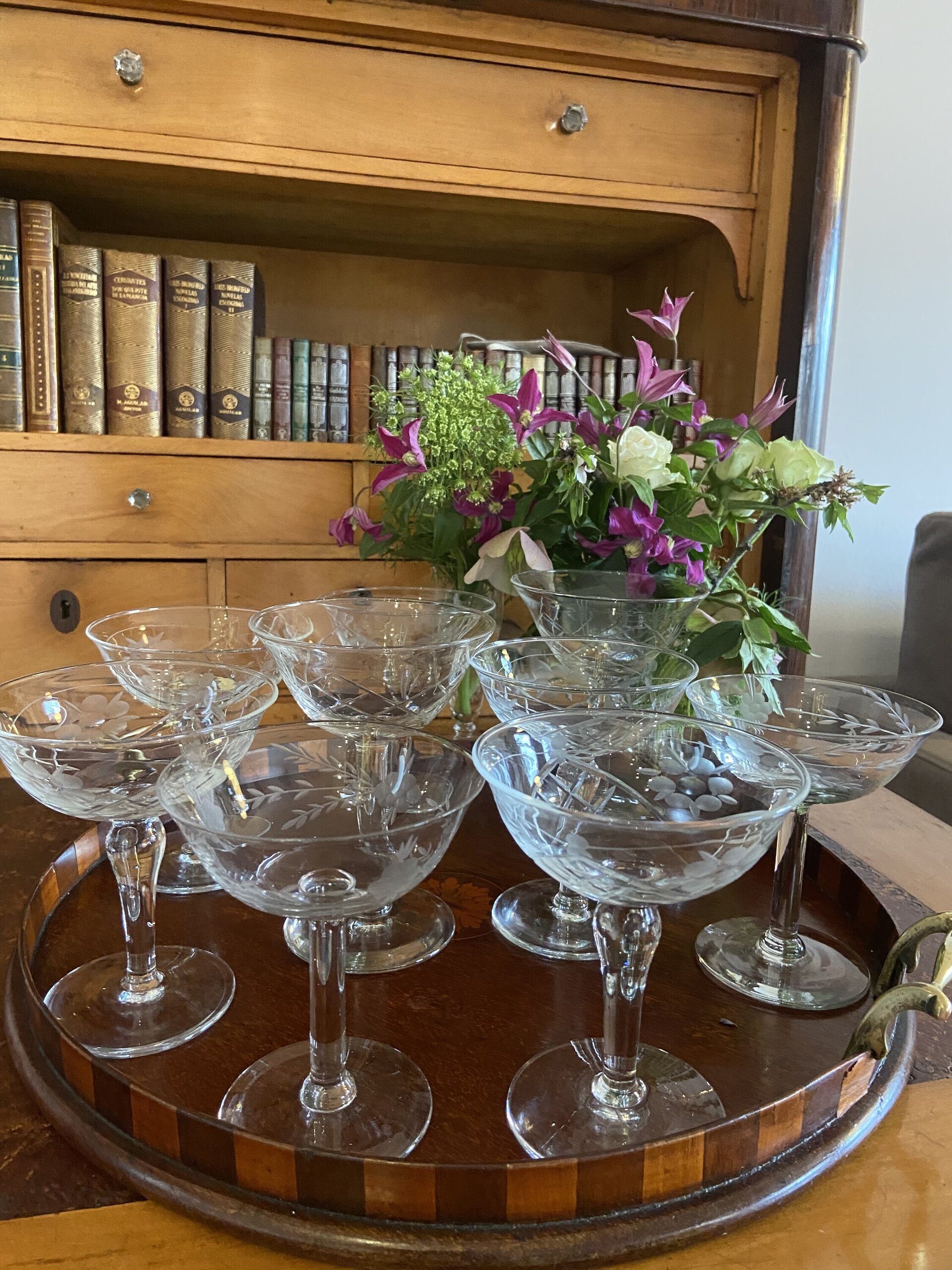 9 copas cava/postre con diferentes tallas. - 7