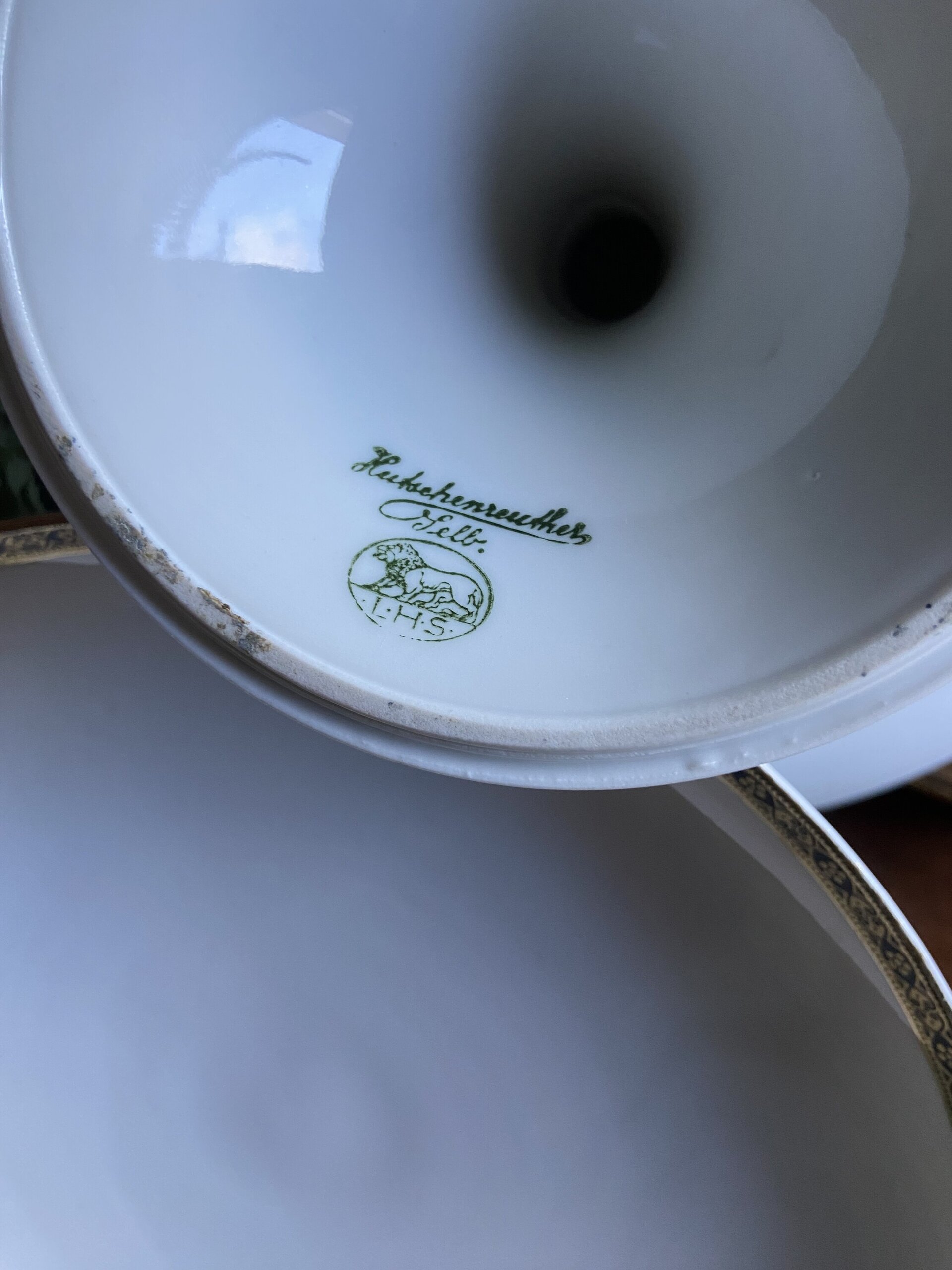 Pareja de fruteros/pasteleros en porcelana blanca "Hutstenreuther". - 7