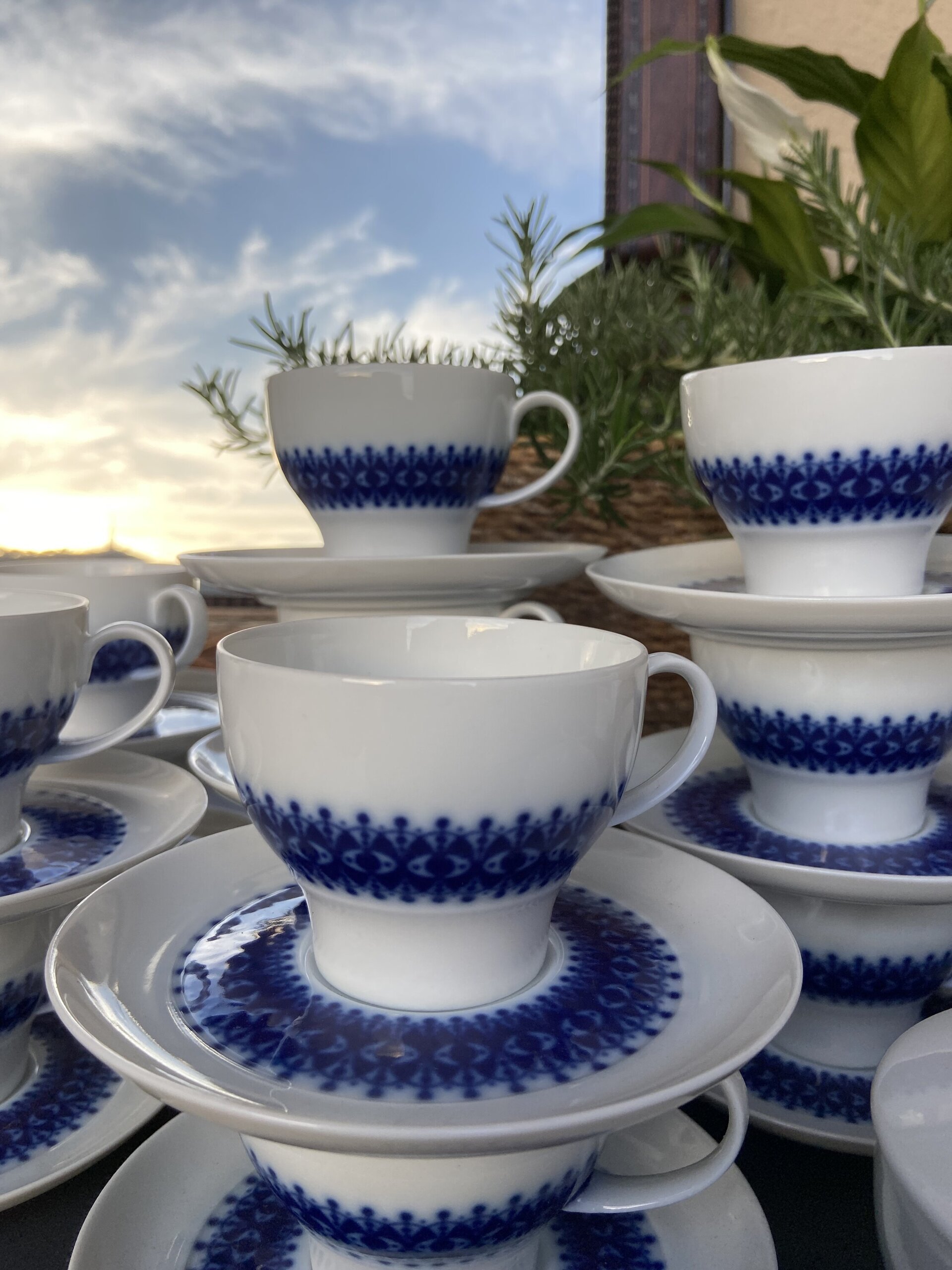 Juego de café en porcelana alemana "Thomas". - 3
