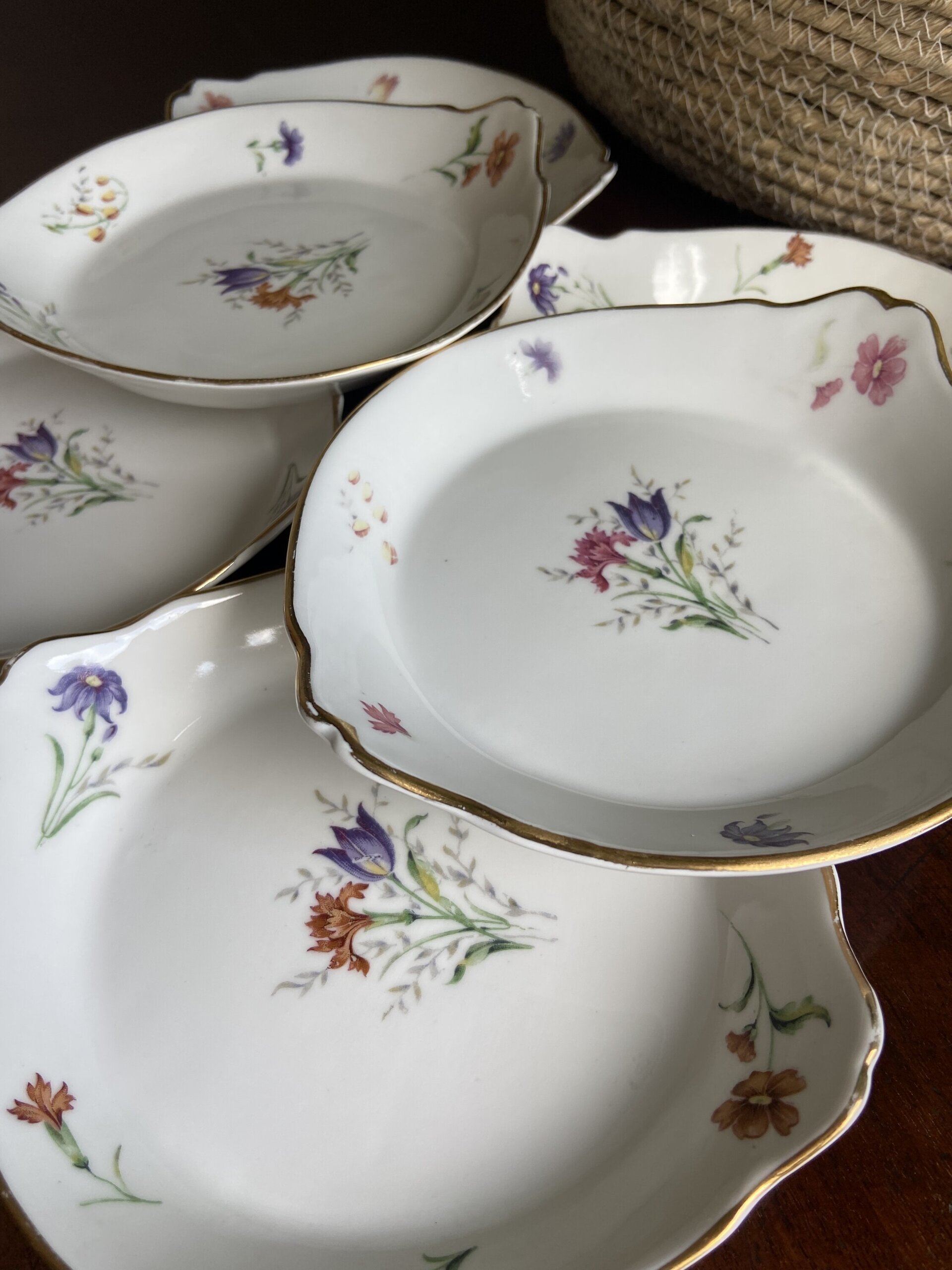 6 fuentes individuales en porcelana "Isard". - 4