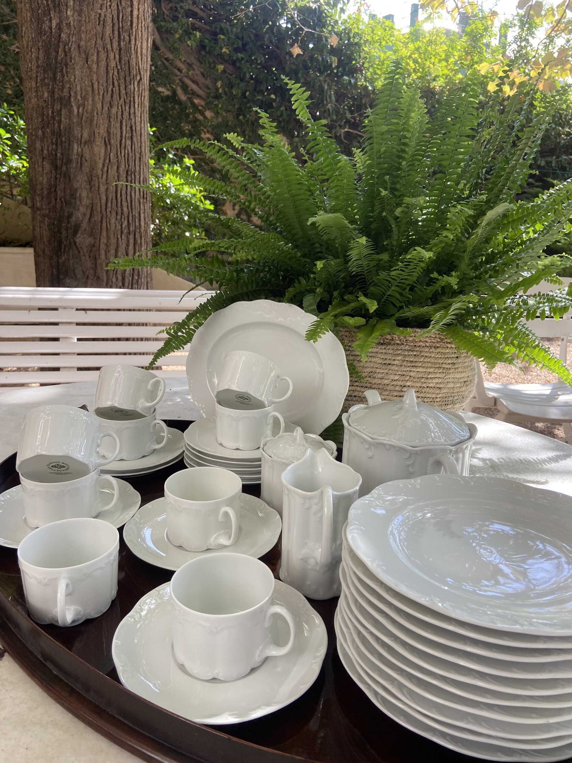 Juego de té en porcelana blanca "Rossenthal" - 9