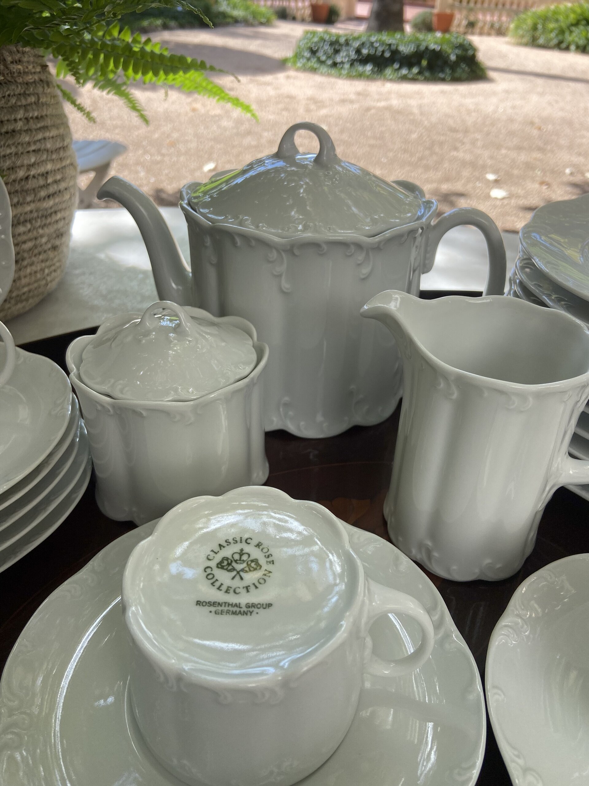 Juego de té en porcelana blanca "Rossenthal" - 10