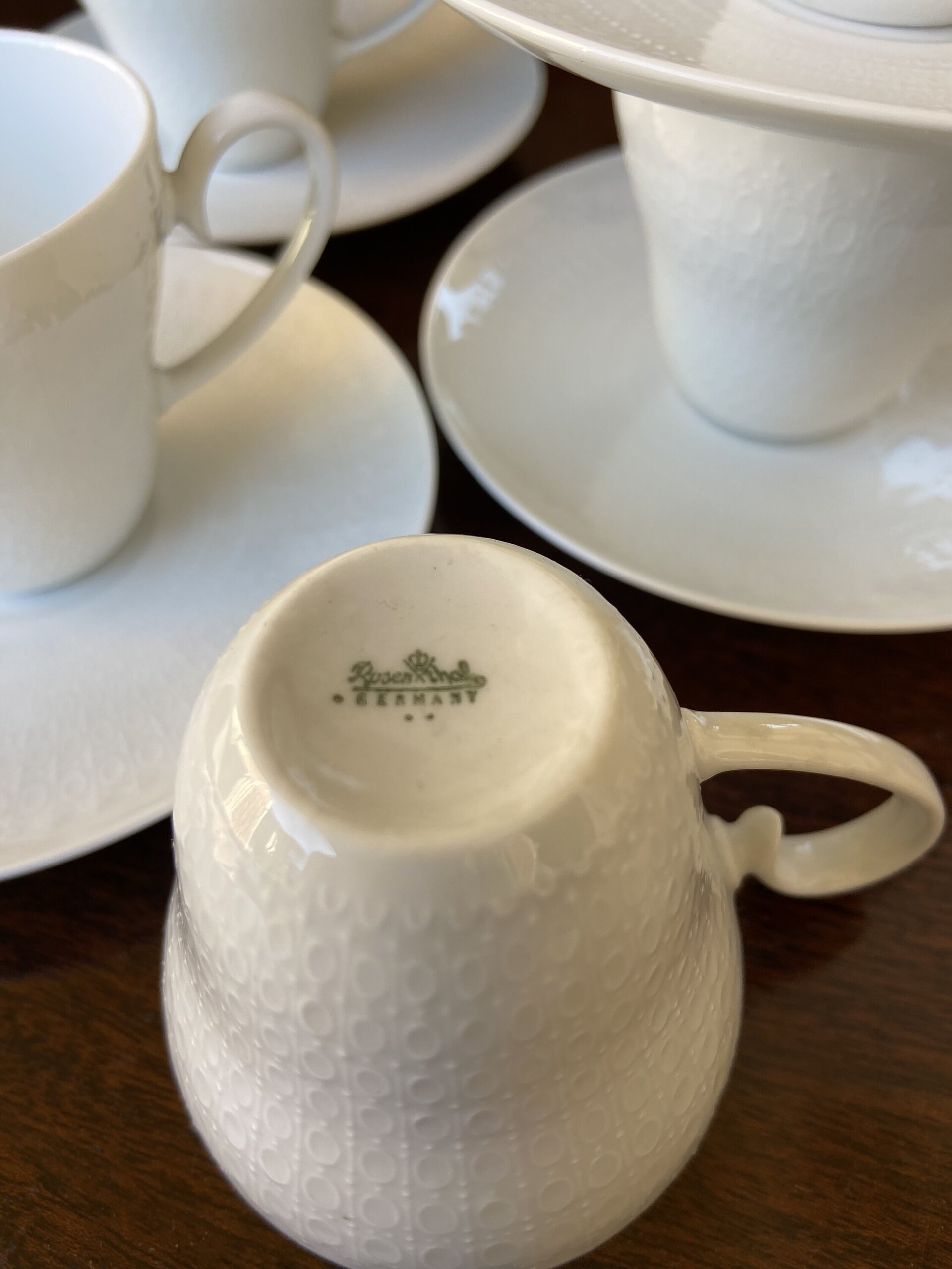 6 tazas en fina porcelana alemana "Rosenthal". - 5