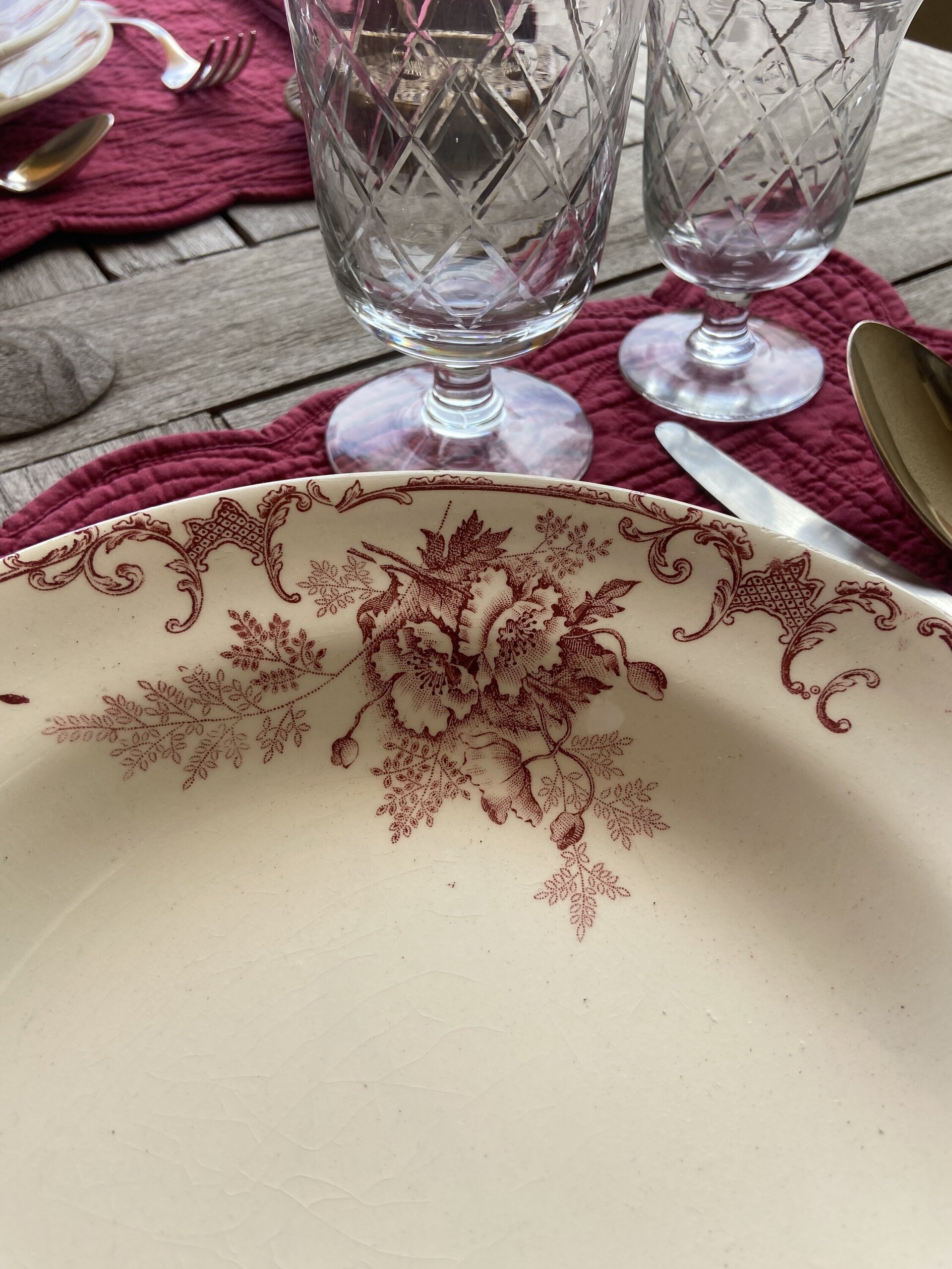 6 platos en loza francesa "Terre de Fer" Hte Boulenguer & Cia, Choisy le Roi - 4