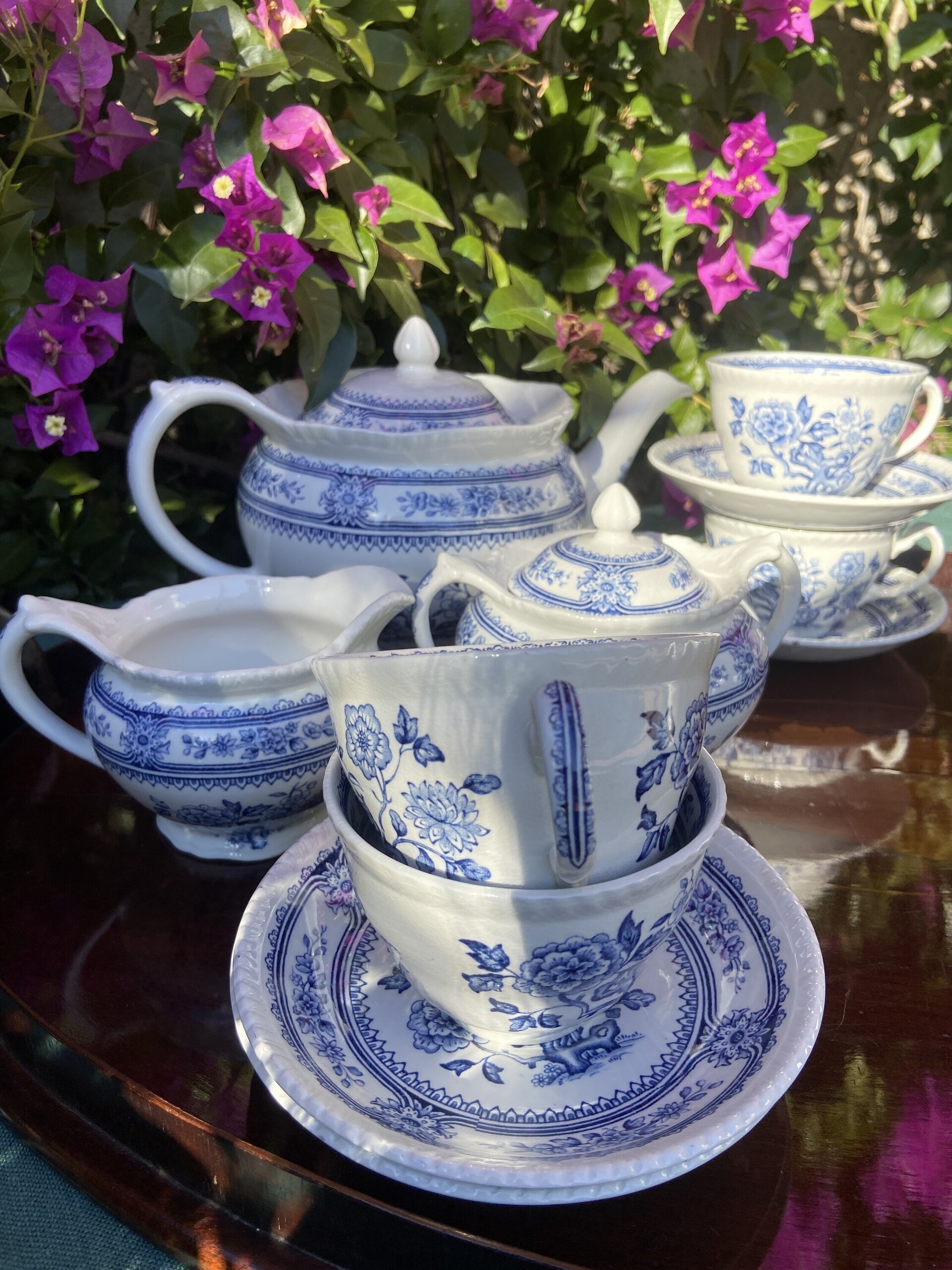 Juego de té en loza inglesa "Wood & Sons" (mod. Dorset). - 5