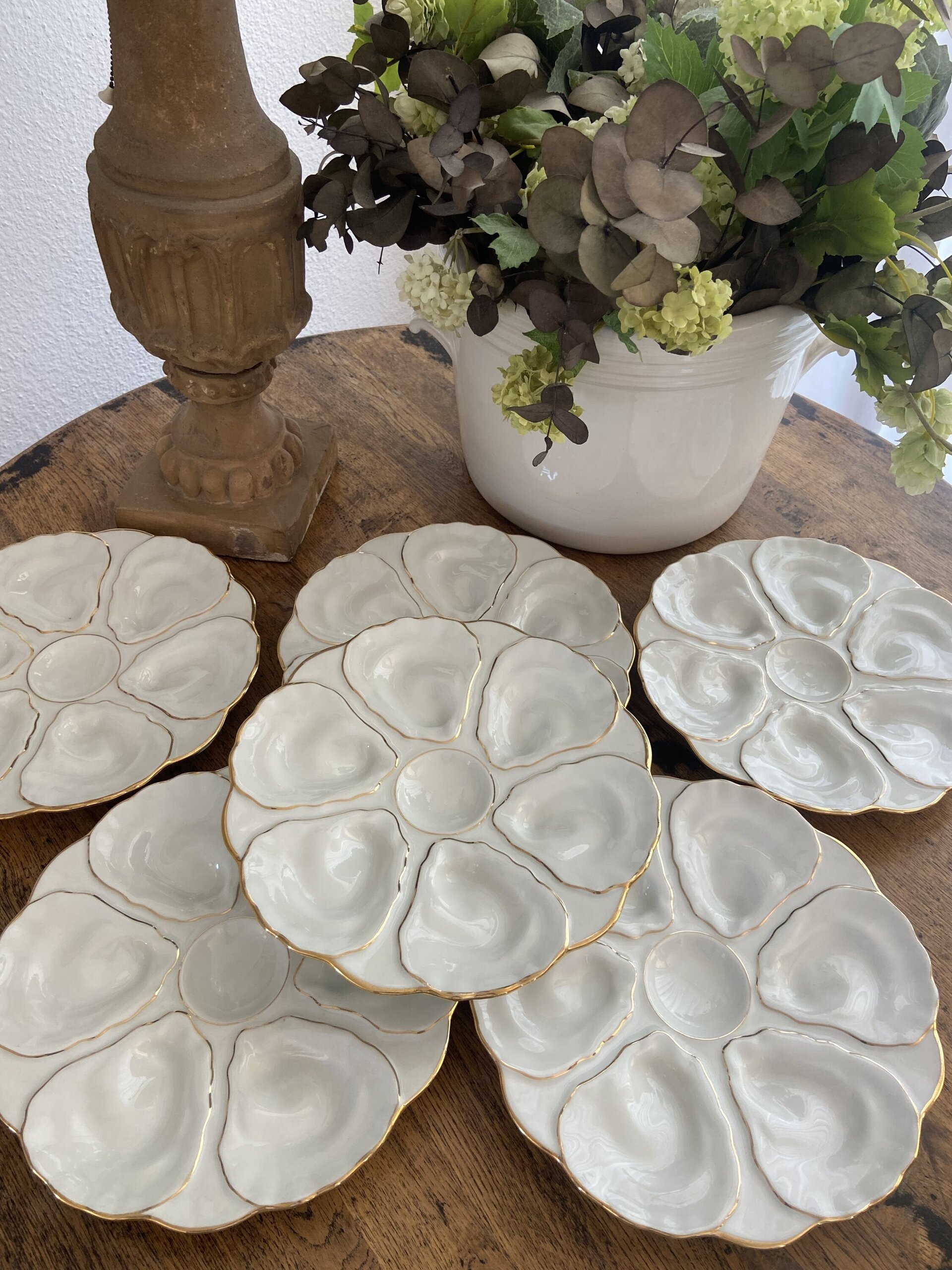 Platos para ostras en prcelana francesa "porcelaine d´art J.R." - 5