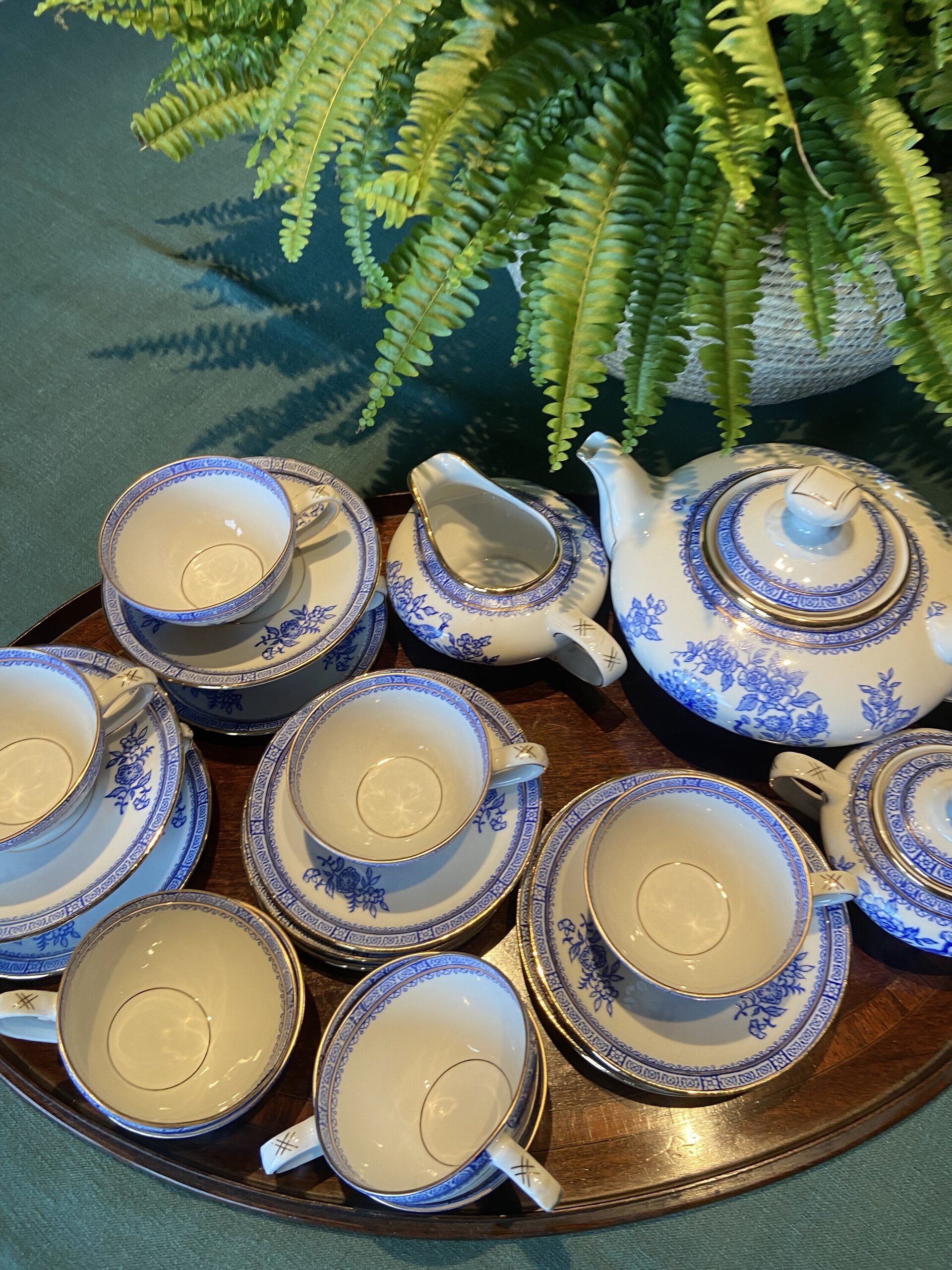 Juego de té en porcelana "Ollestac" Artesania. - 3